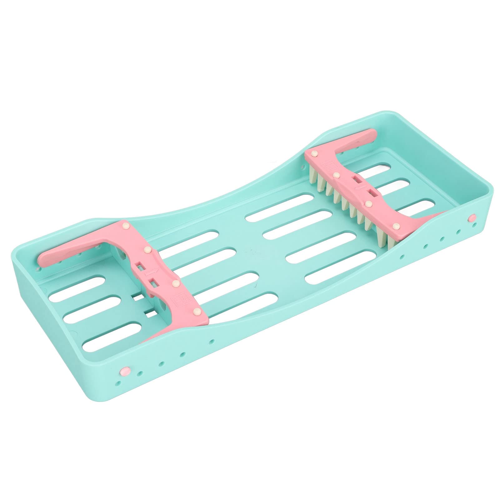 Ergonomic Multihole Professional Portable Plastic Dental Cassette Box - Light Green for Dentists & Clinics | Sterilization Storage & Instrument Organization Solution