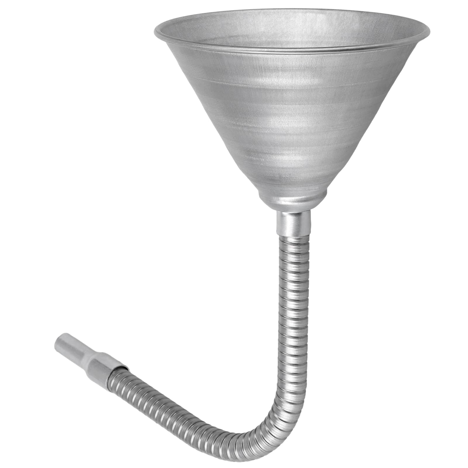 Flexible Steel Universal Spout Funnel with Filter - Bendable Galvanized Funnel for Automotive Oils, Diesel Fuel & Liquids - Perfect for Car Maintenance, DIY Projects & Home Use