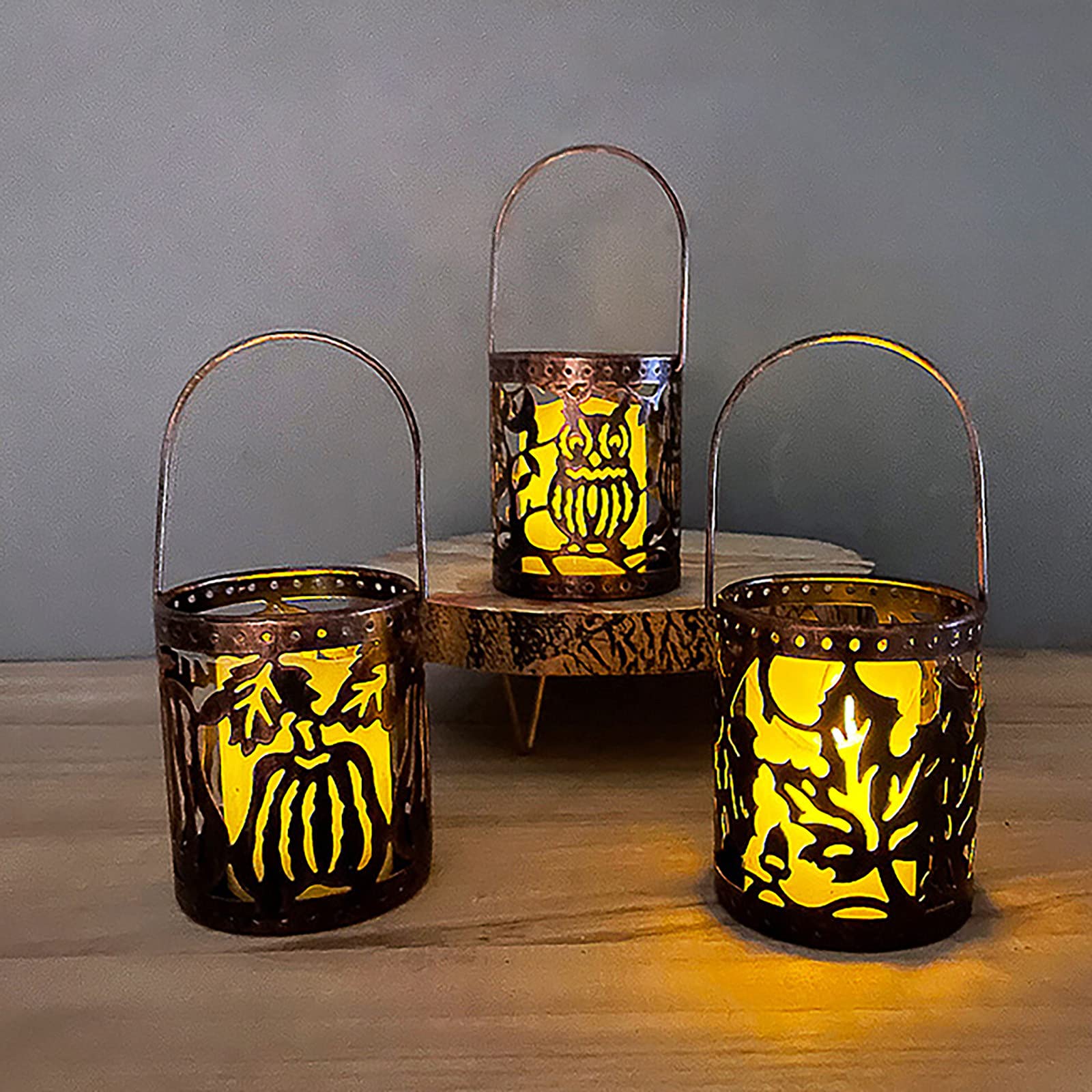 Halloween Candy Holder & Trick or Treat Basket - Multi-Purpose Metal Pail for Candy, Snacks & Candles | Perfect for Halloween Party Favors, Home Decor & Gift Giving