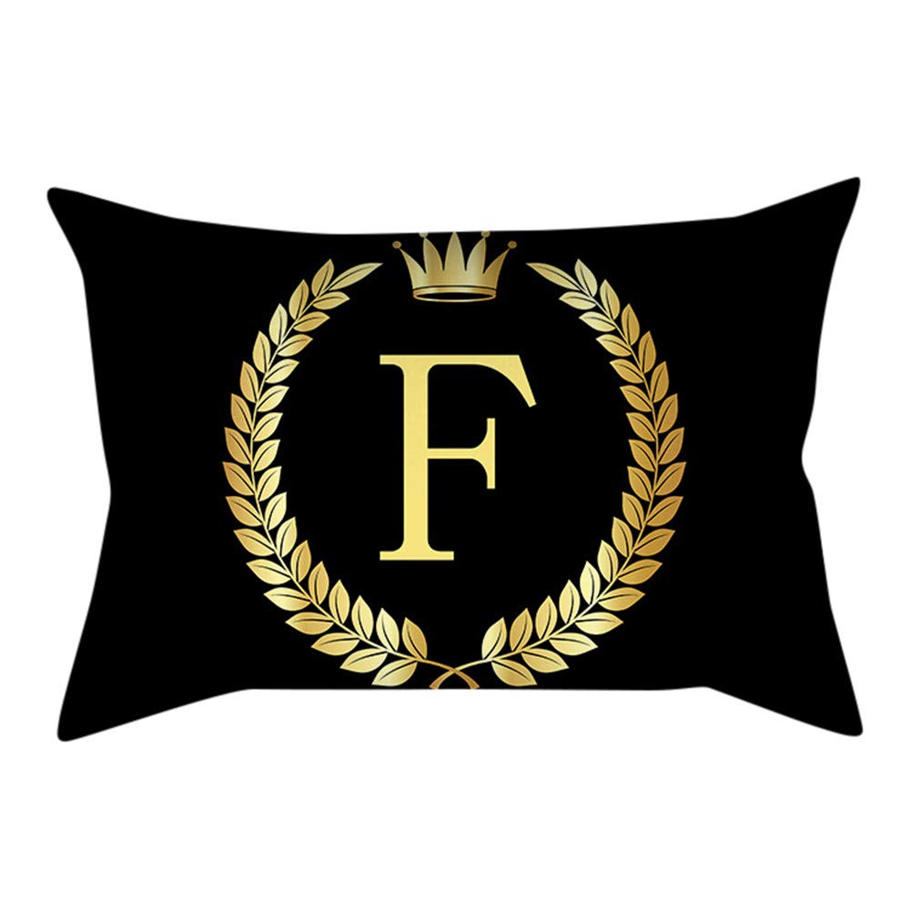 Xipoxipdo Black Decorative Throw Pillow Covers 18x18 - Gold Letter & Red Plaid Design for Sofa, Bed, Home Decor - Soft Cushion Pillowcases (Set of 1)