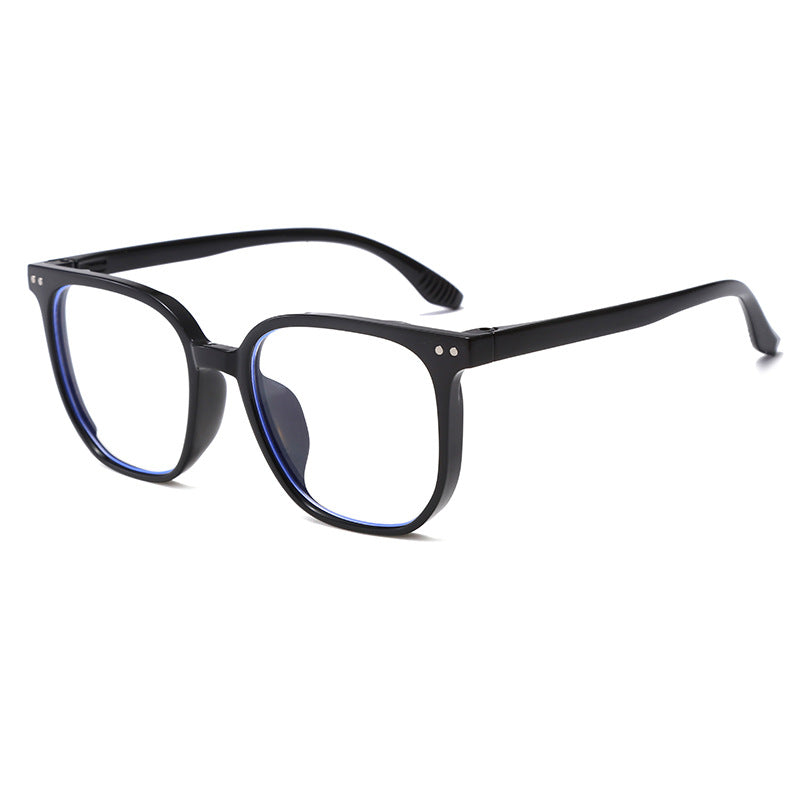 Simple Retro Square Anti Blue Light Flat Mirror - Stylish & Protective Eyewear for Work, Gaming & Screen Time