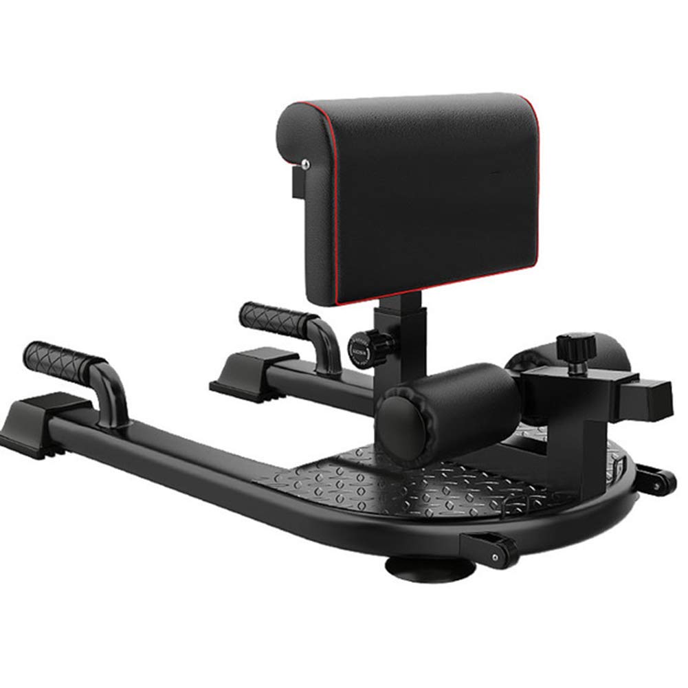 LSYOA 8-in-1 Adjustable Deep Squat Machine - Sissy Squat Trainer with Height Adjustment for Push-ups, Sit-ups & Rope Exercises - Home Gym Equipment for Strength Training & Leg Workouts - Perfect for Home Fitness & Small Space Workouts (Black)