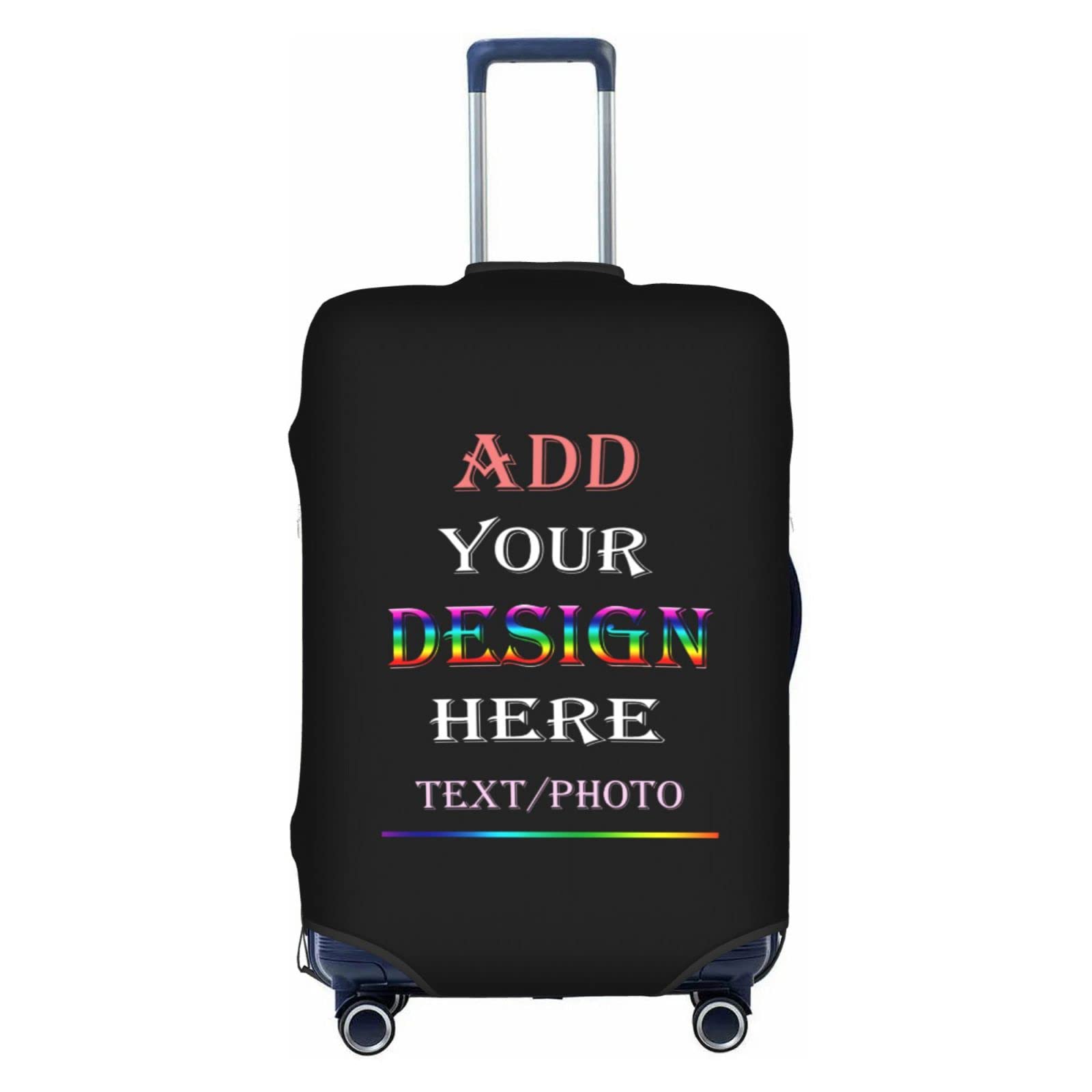 Funny Personalized Luggage Cover - Custom Photo & Text Suitcase Protector - Anti-Scratch Travel Accessory (Multiple Sizes Available) - Perfect for Vacation, Business Trips & Airplane Travel