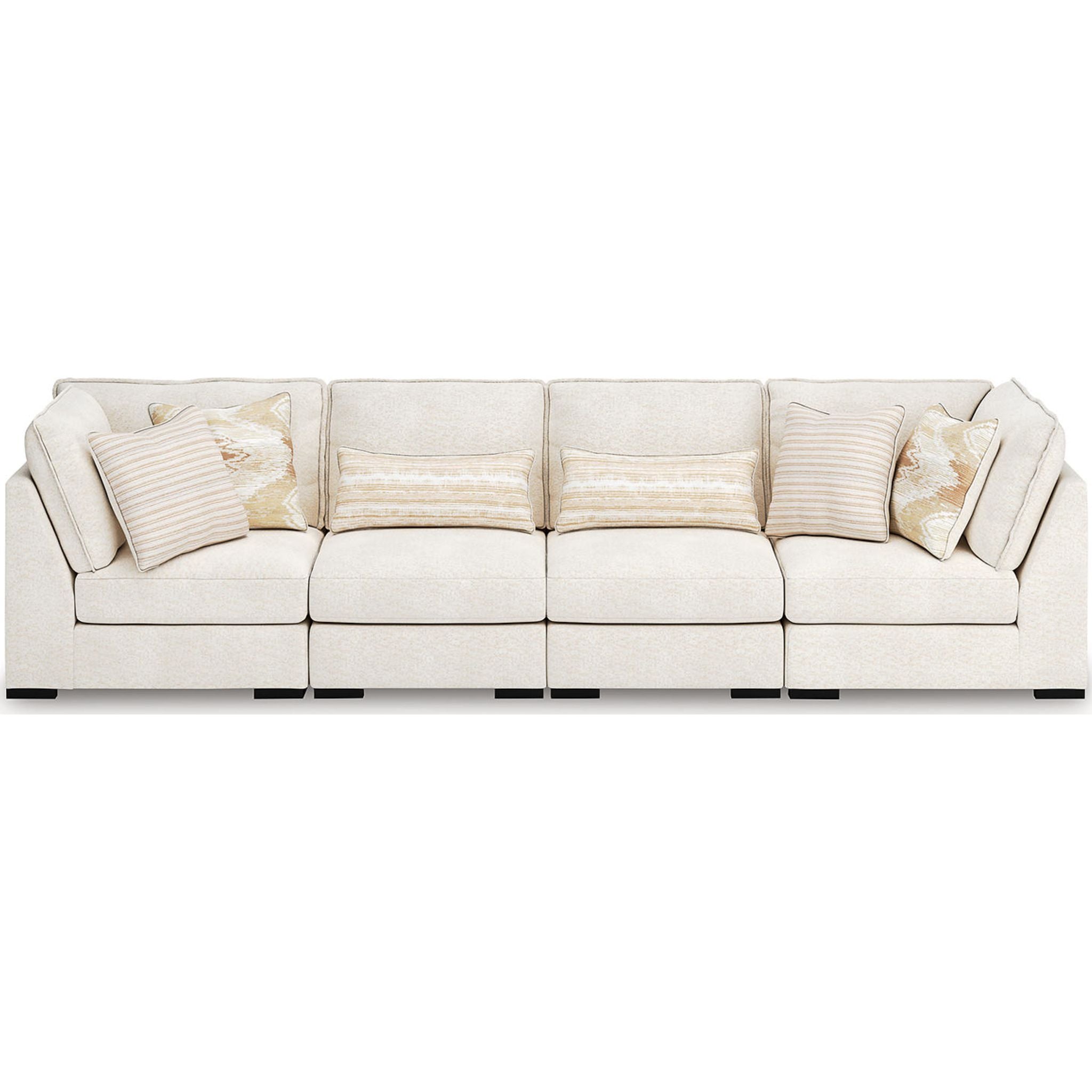 Donelson Creek 4-Piece Sectional Sofa in Vanilla - Modern Living Room Furniture for Comfortable Home & Office Seating