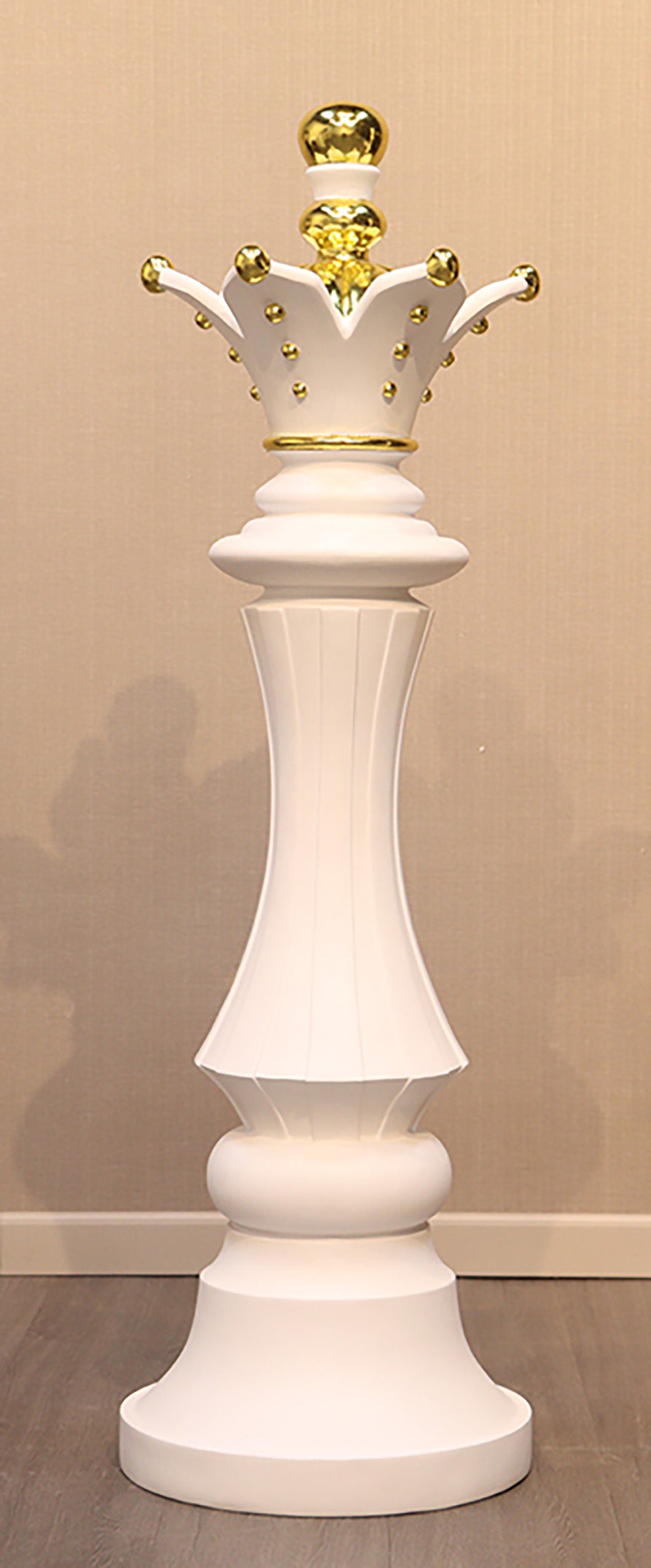5' Tall White Queen Chess Piece - Premium Chess Set Decor for Home, Office & Garden - Perfect for Chess Enthusiasts & Collectors