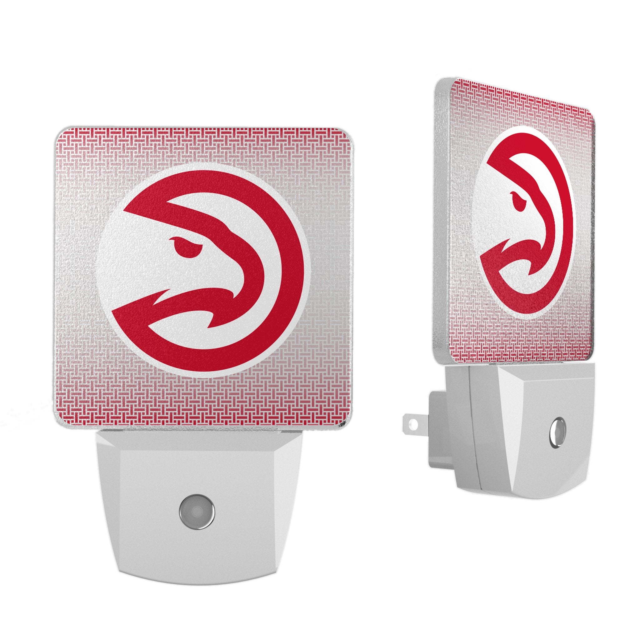 Atlanta Hawks NBA Team Logo Night Light 2 Pack - Soft Linen Bedside Lamp for Kids Room, Nursery, and Home Decor