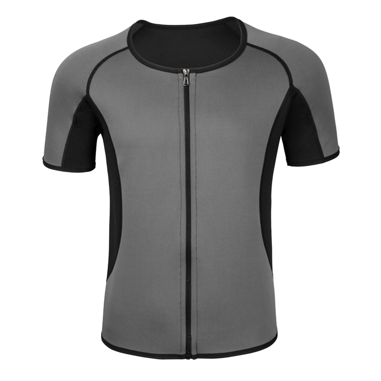 Men's Heat Trapping Compression Vest - Slimming Shapewear Top for Gym & Workout - Thermal Sweat Shaper Jacket for Exercise & Daily Wear
