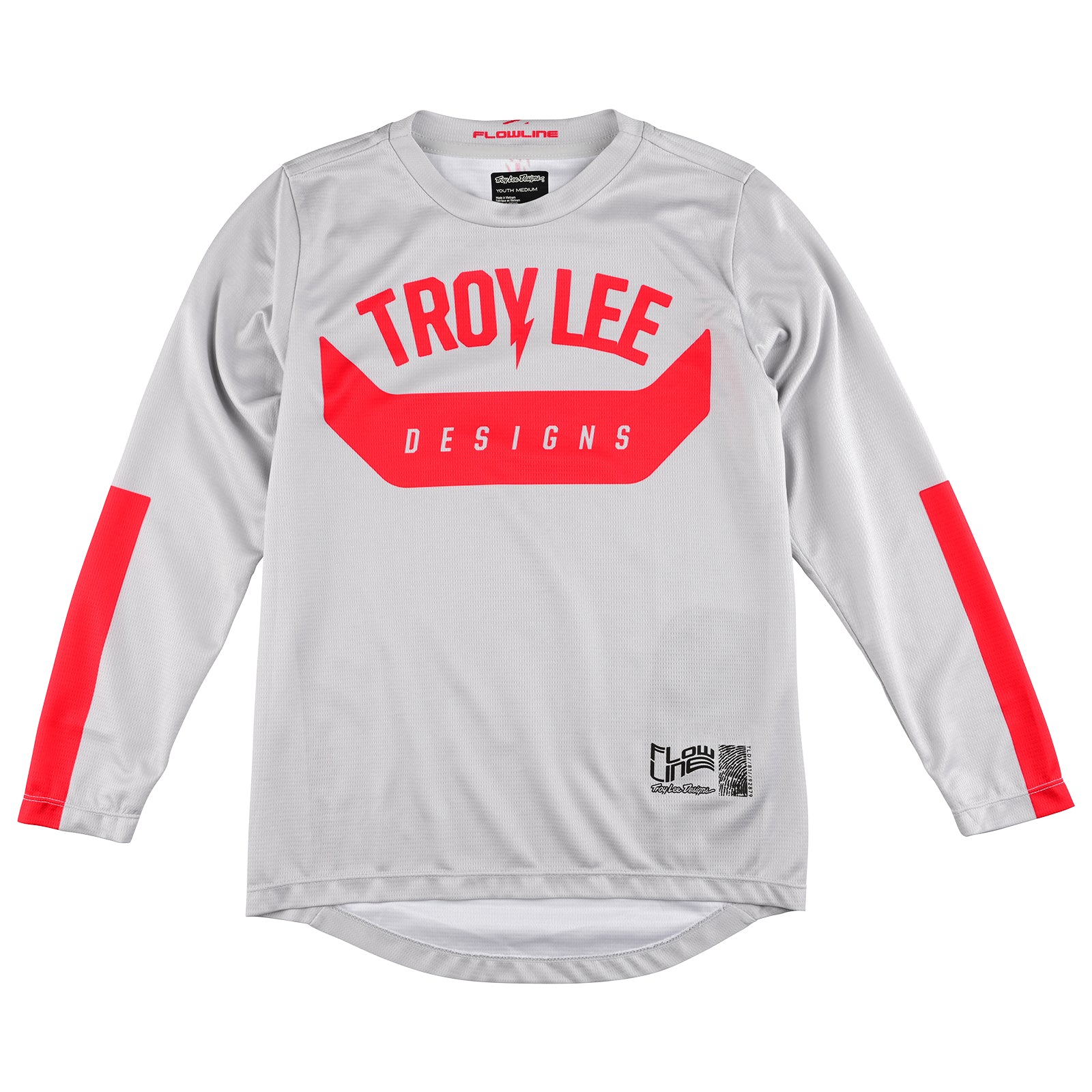 Youth Flowline LS Jersey Aircore Cement - Breathable Long Sleeve Performance Shirt for Running, Training & Outdoor Sports - Lightweight Moisture-Wicking Activewear for Men & Women