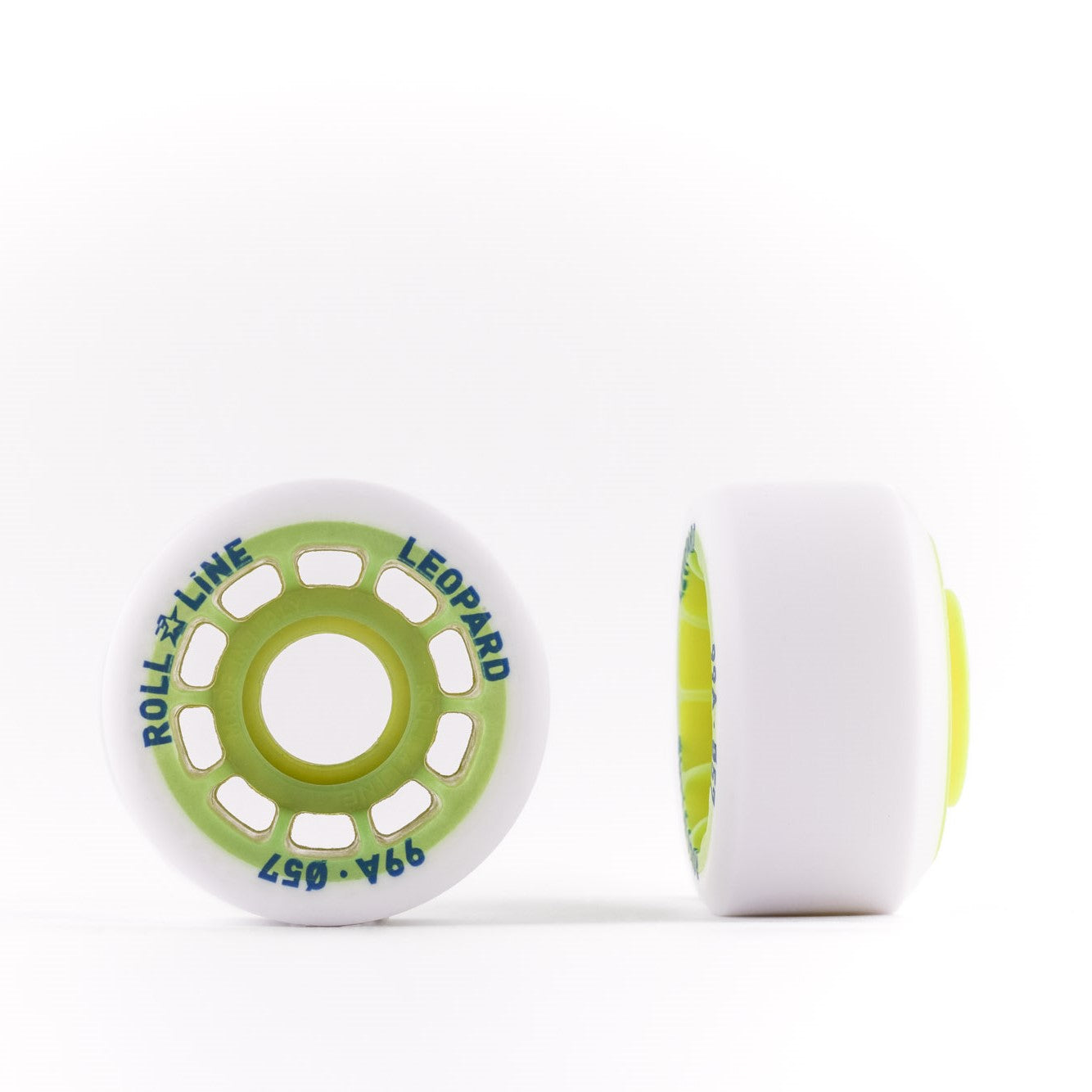 Roll Line Leopard 57mm Wheels 8 Pack - Premium Roller Skating Wheels for Artistic Skating, Dance & Indoor Rink Use