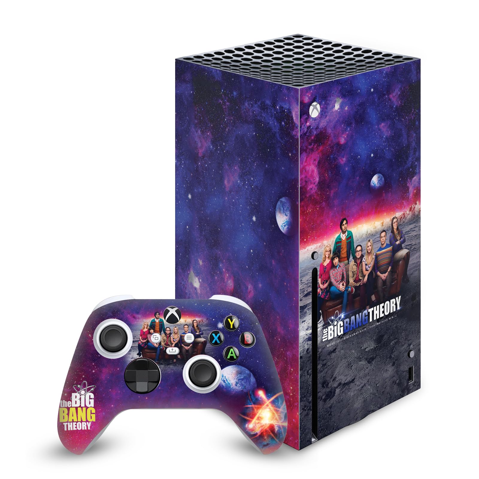 Official The Big Bang Theory Season 11 Art Vinyl Skin Sticker - Compatible with Xbox Series X Console & Controller Bundle - Perfect for Gaming Enthusiasts & TV Show Fans