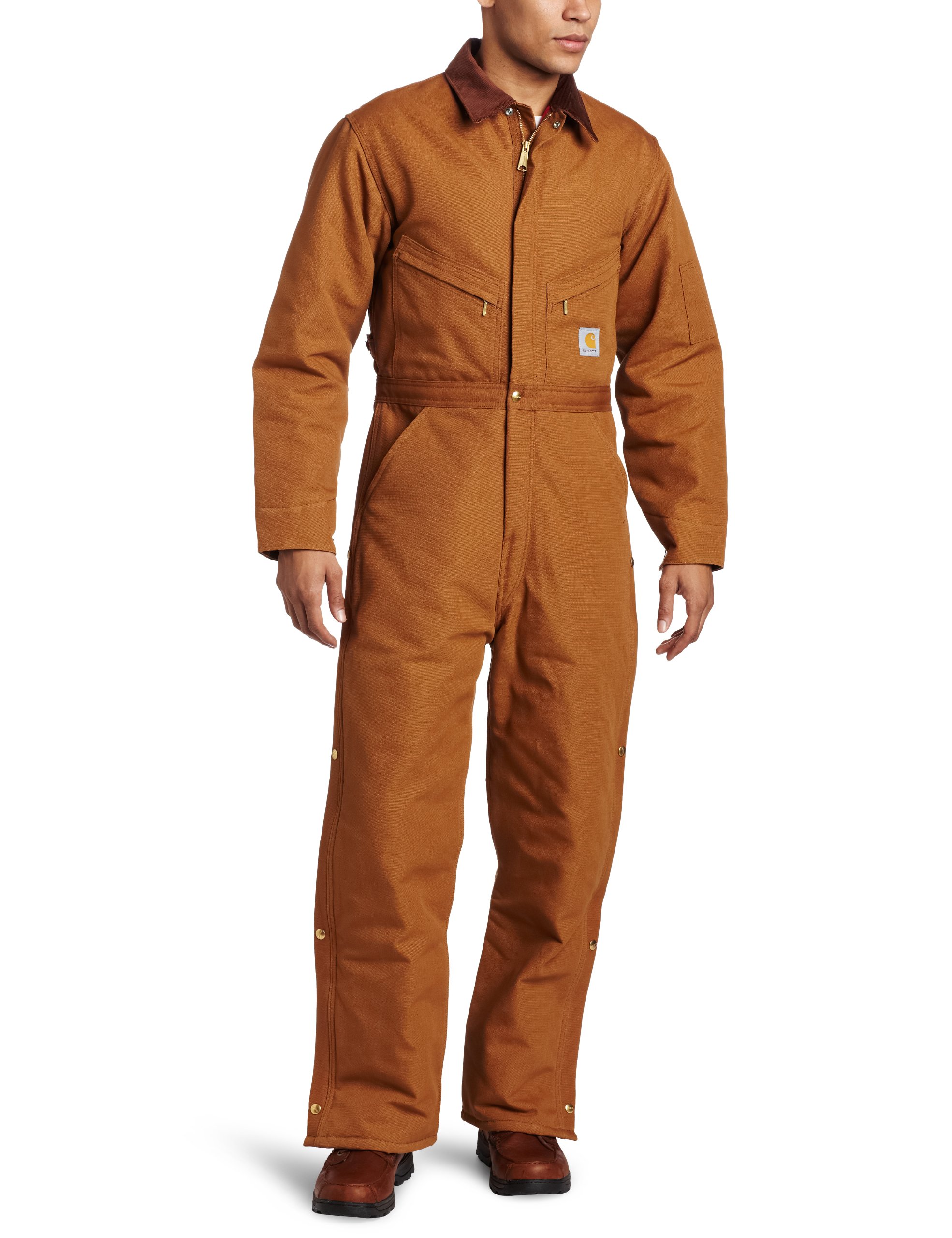 Carhartt Men's Quilt Lined Duck Coveralls X01 - Heavy Duty Workwear for Construction, Farming & Outdoor Jobs - Warm Insulated Overalls for Cold Weather Work