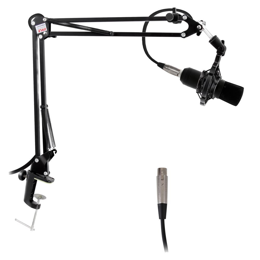 Professional Adjustable Microphone Stand with Heavy Duty Base - Perfect for Home Studios, Podcasting & Live Performances