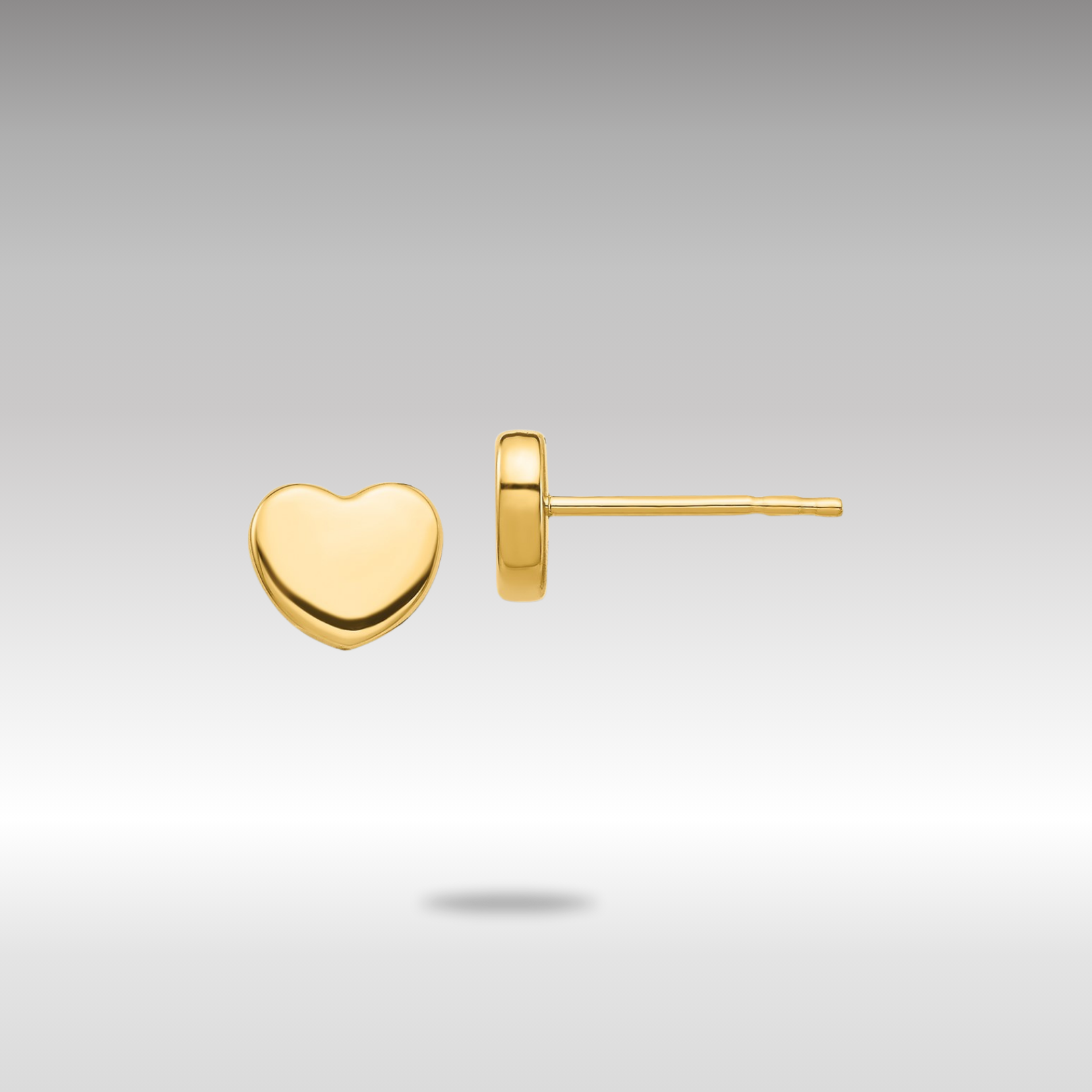 Gold Polished Heart Post Earrings for Women - TH993 Elegant Stud Earrings for Valentine's Day, Anniversary & Everyday Wear