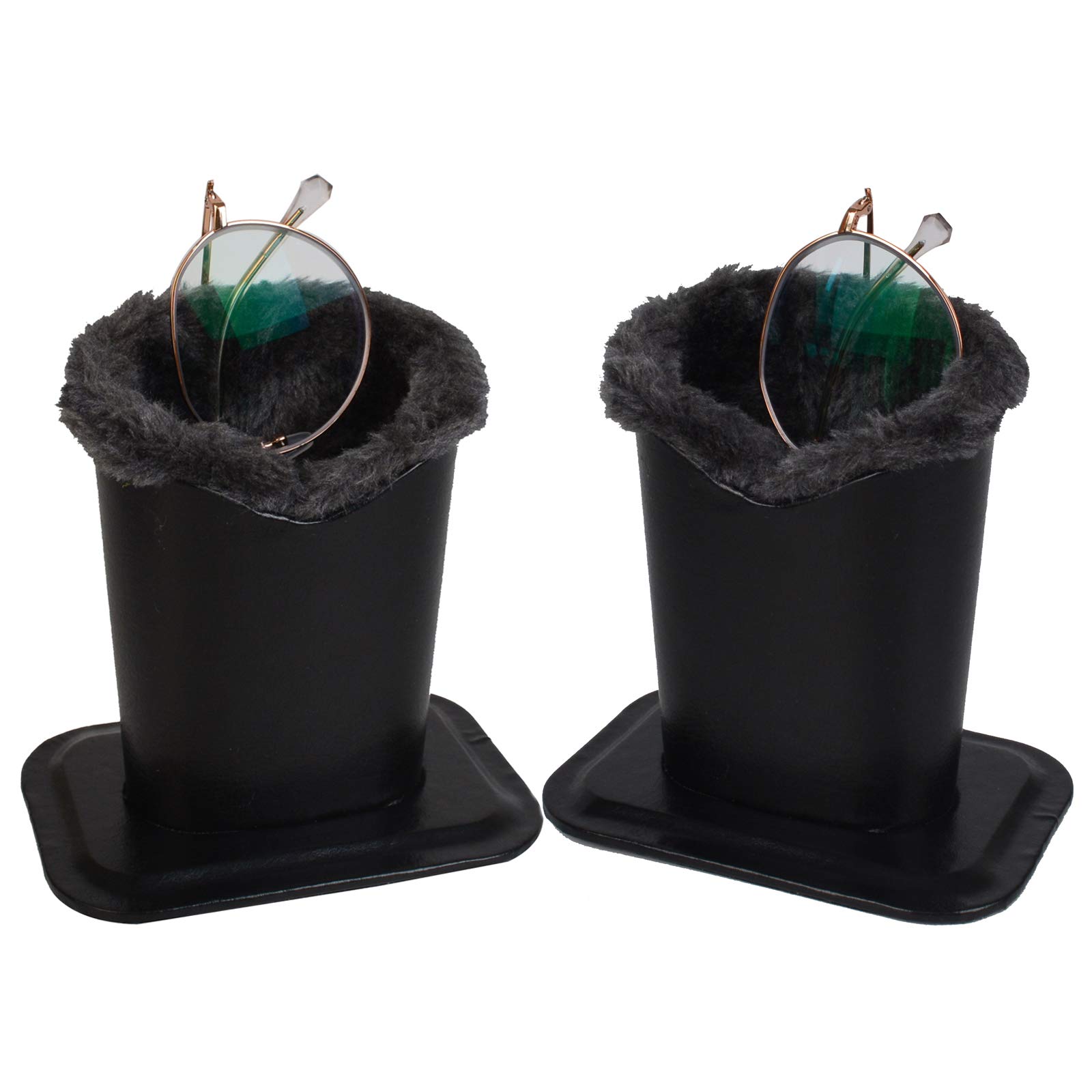 2-Pack Eyeglass Holder Stand for Desk & Nightstand - Organize Glasses Safely