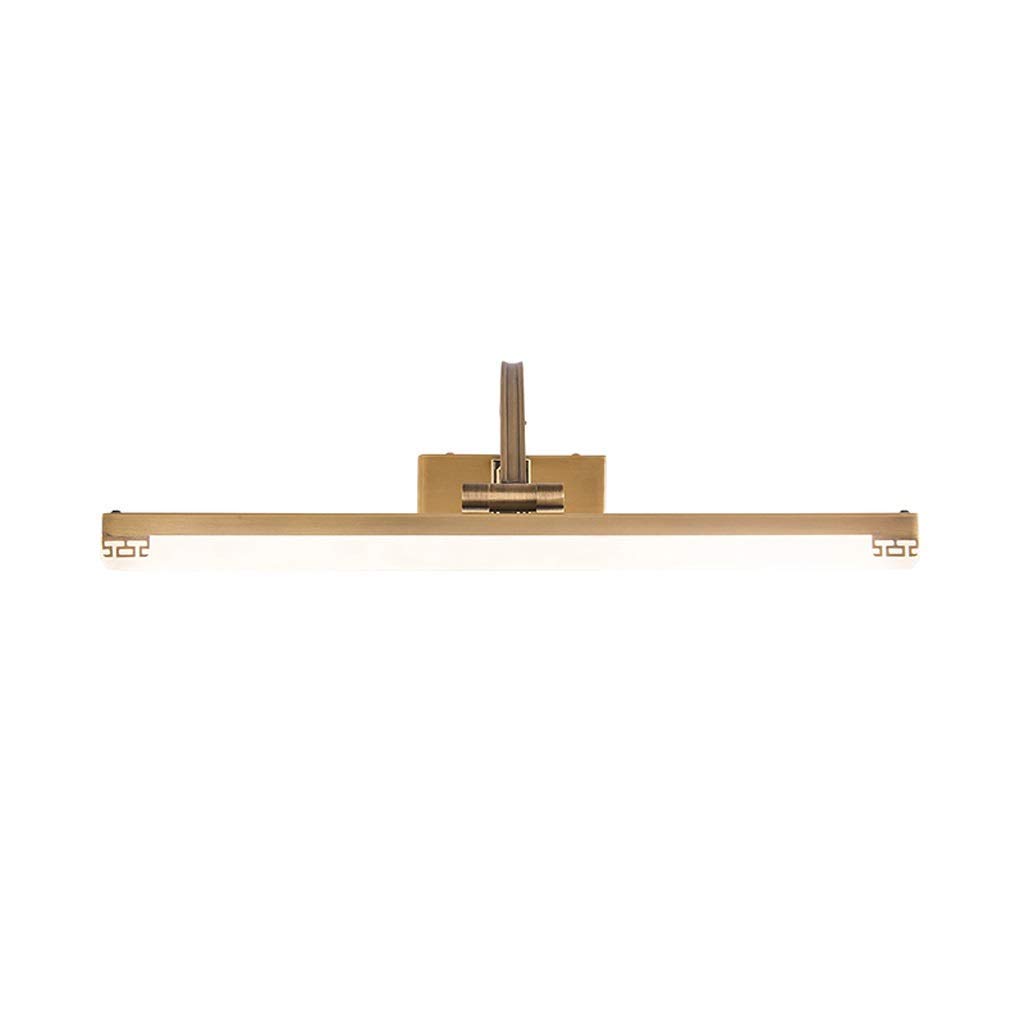 Waterproof LED Makeup Mirror Light for Bathroom Vanity - Modern Acrylic Wall Mounted Mirror with Brass Finish (53cm/22W) - Perfect for Shaving, Makeup Application & Grooming