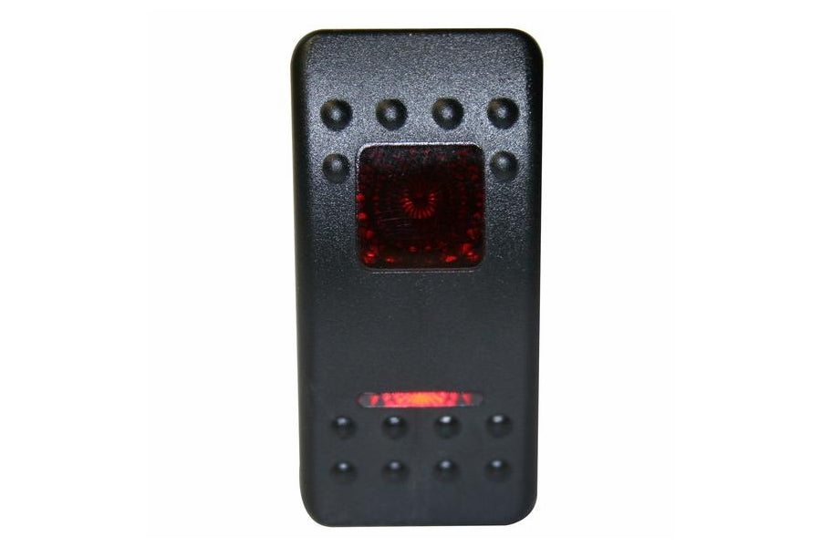 Bulldog Winch Momentary Rocker Switch - 3 Pin Red LED - Heavy Duty Off-Road Vehicle Winch Control for Jeep, Truck & ATV
