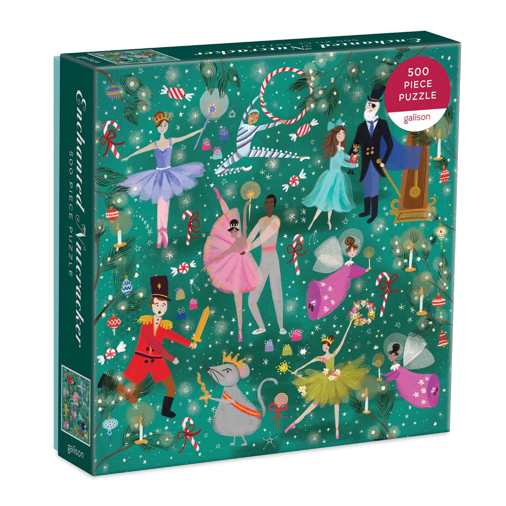 Enchanted Nutcracker 500-Piece Jigsaw Puzzle - Christmas Holiday Family Activity & Home Decor