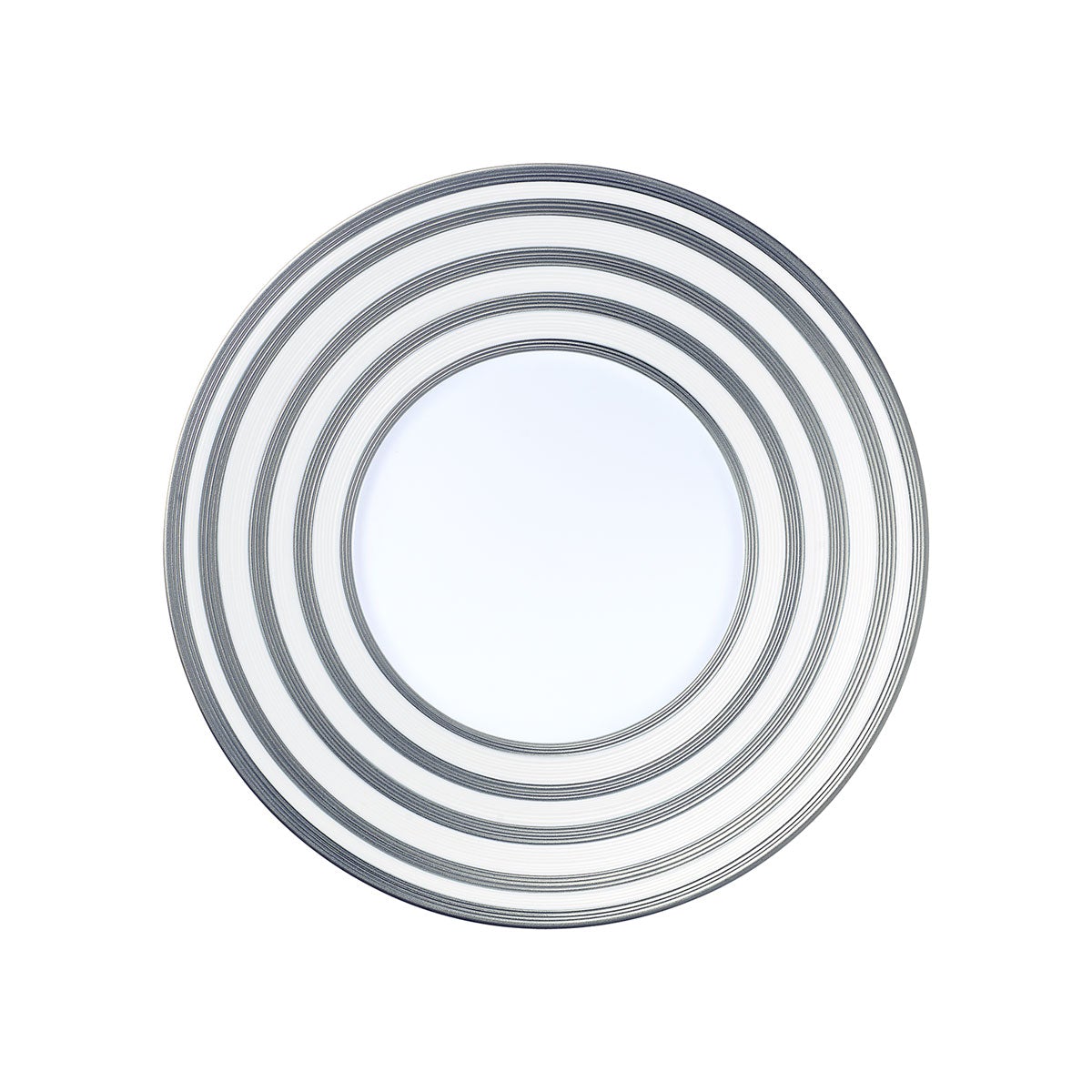 Premium Hemisphere Platinum Stripe Dinner Plate Set - Elegant Fine China for Formal Dining, Wedding & Special Occasions - Dishwasher & Microwave Safe