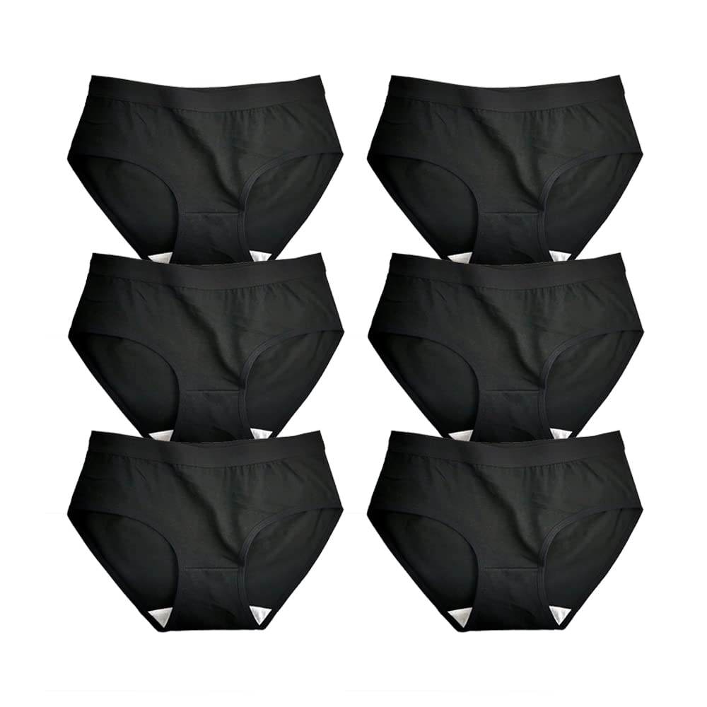 4UFIT Women's Cotton Underwear - Soft & Breathable Mid Waist Briefs for Teen Girls - Comfortable Period Panties - Perfect for Daily Wear, Sleep & Menstrual Comfort