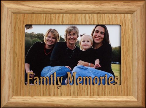 Family Memories Landscape Light/Medium Picture Frame - Holds 4x6 or Cropped 5x7 Photos - Perfect for Home Decor, Wall Display & Photo Gifts