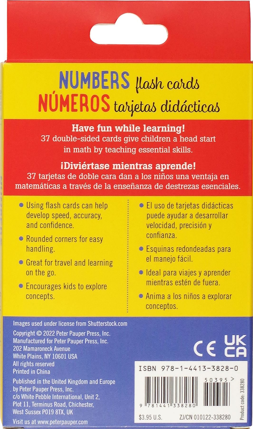 Bilingual English Spanish Numbers Flash Cards for Kids - Educational Learning Toys for Toddlers & Preschoolers - Perfect for Homeschooling & Classroom Activities