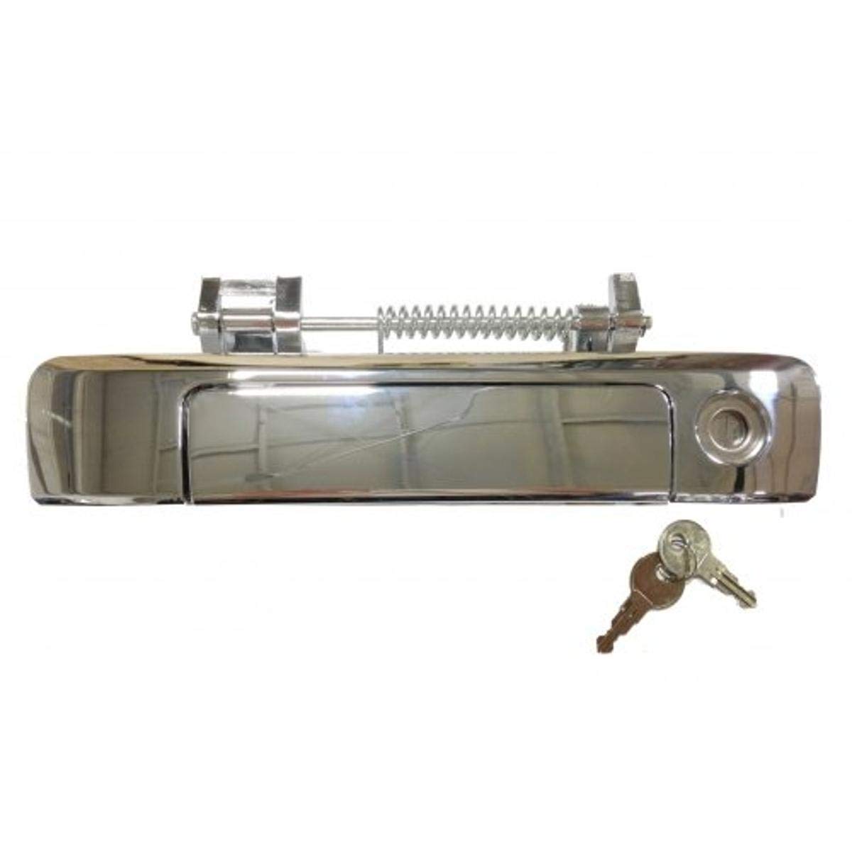 Pop & Lock PL2450C Chrome Manual Tailgate Lock Compatible with Mazda & Ford Trucks - Secure Your Pickup Bed for Camping, Work & Outdoor Adventures