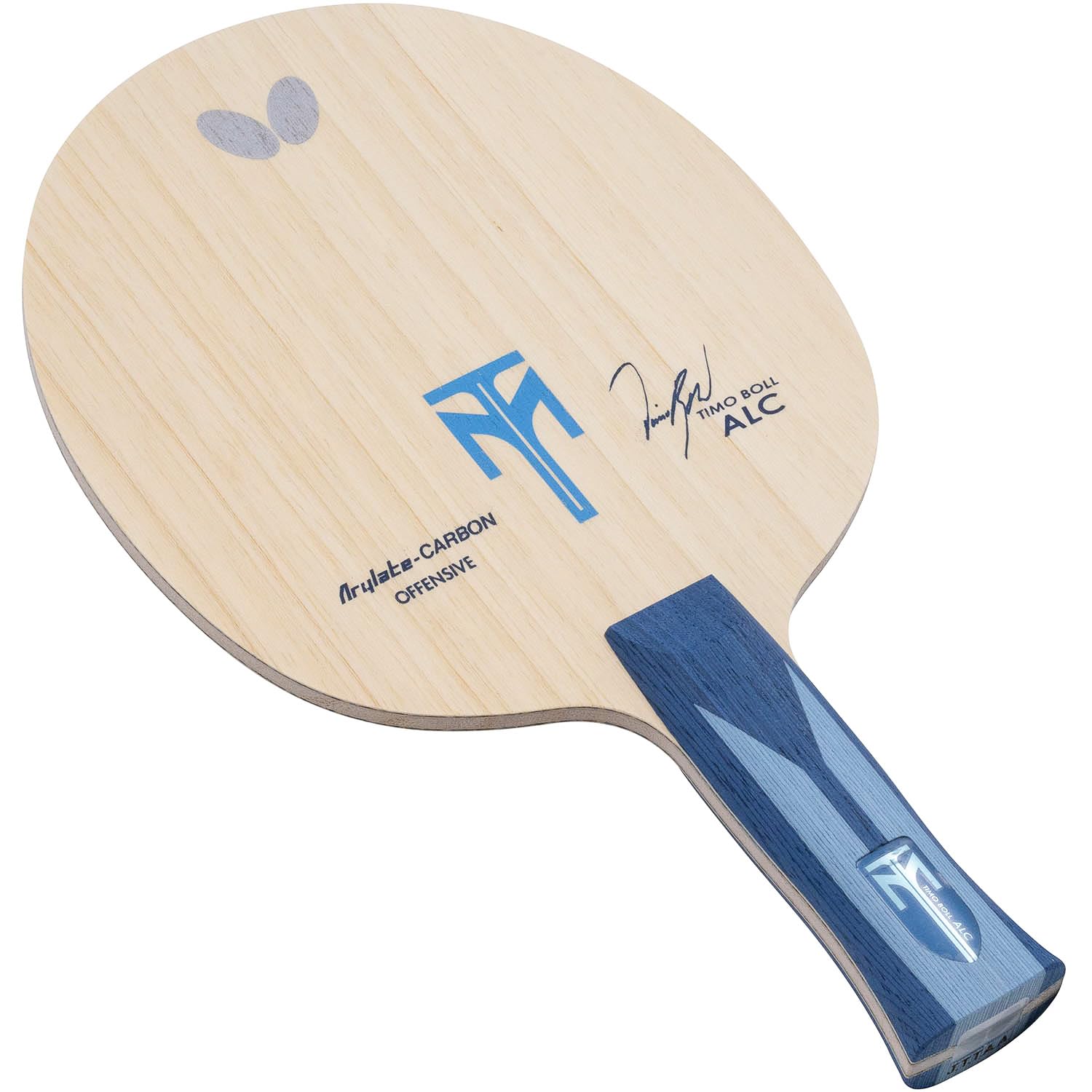 Professional Butterfly Timo Boll ALC Table Tennis Blade - Arylate-Carbon Fiber Ping Pong Racket for Advanced Players - AN/FL/ST Handle Styles - Made in Japan - Perfect for Tournament Play & Training Sessions