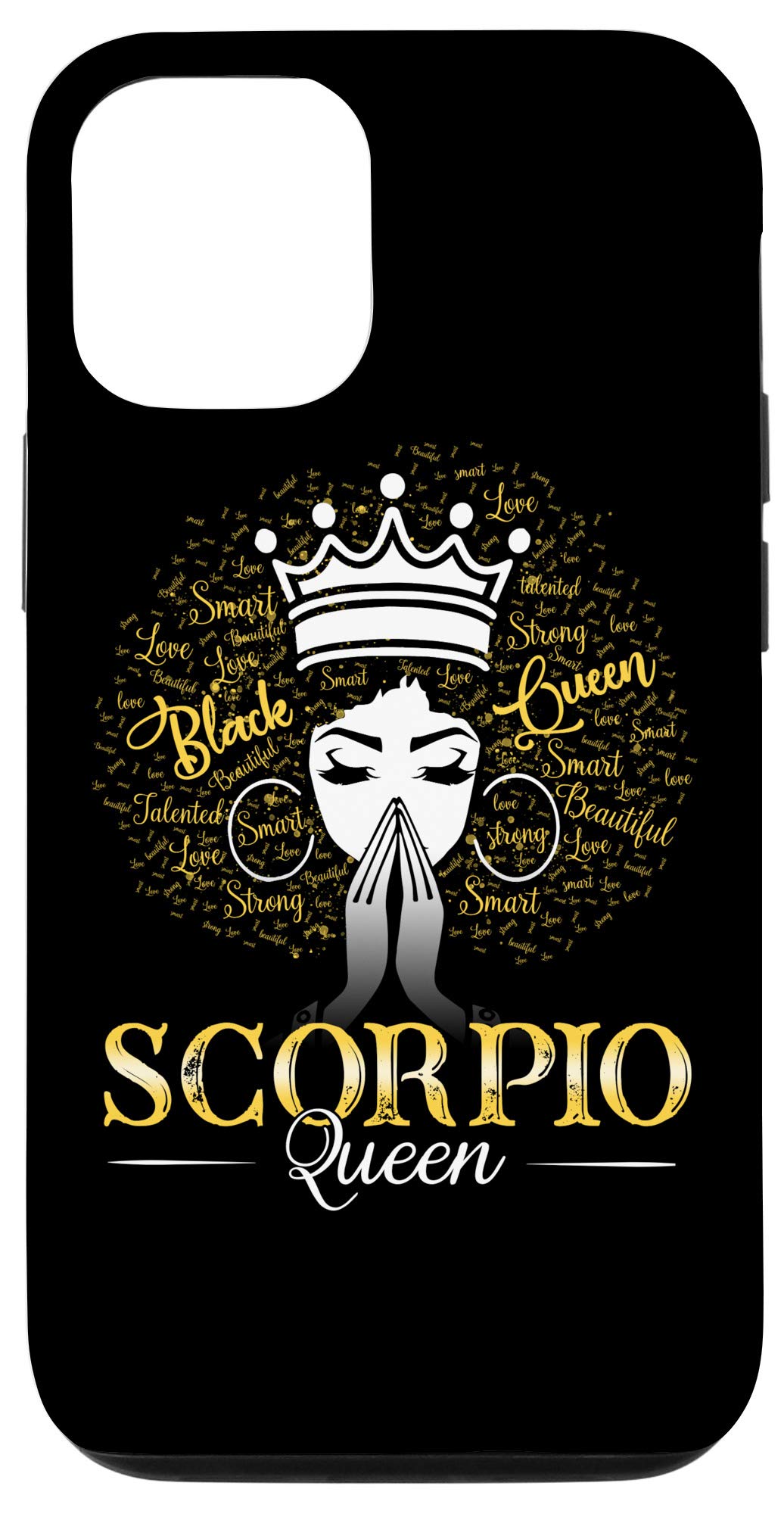 iPhone 12/12 Pro Case - Scorpio Queen Design with Strong Black Lives Matter Afro Woman Art - Durable Protective Phone Cover for Women - Perfect for Daily Use, Work & Social Events