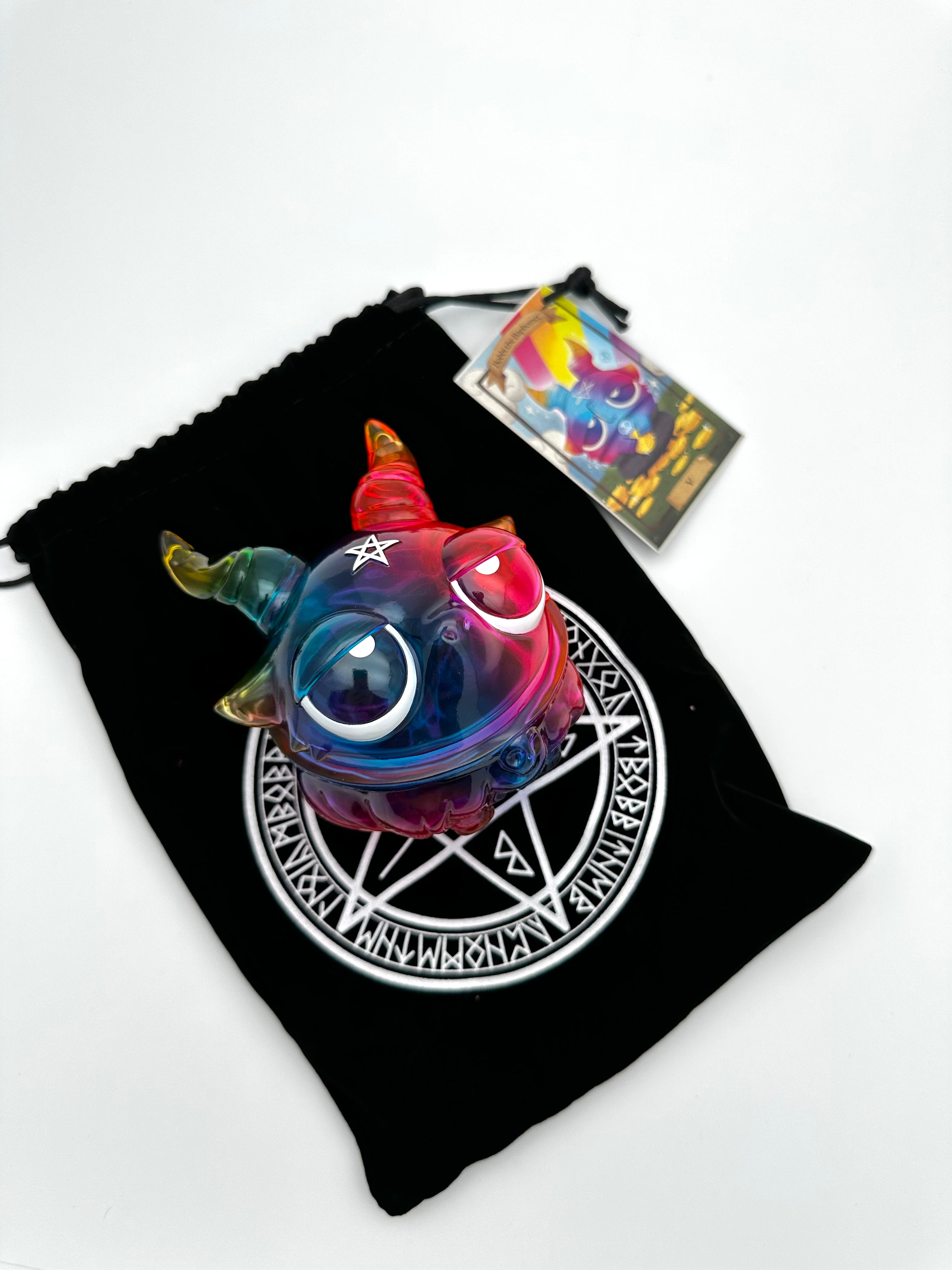 Bobbi The Baphomet Rainbow Plush Toy by Zintears - Cute Kawaii Demon Stuffed Animal for Gothic Home Decor, Anime Lover Gift & Alternative Aesthetic Collection