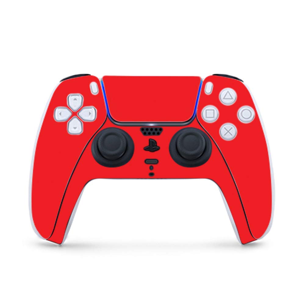 MightySkins PS5 Controller Skin Cover - Solid Red Vinyl Decal Wrap | Protective & Durable Design | Easy to Apply & Remove | Made in USA | Perfect for Gaming, Customization & Controller Protection