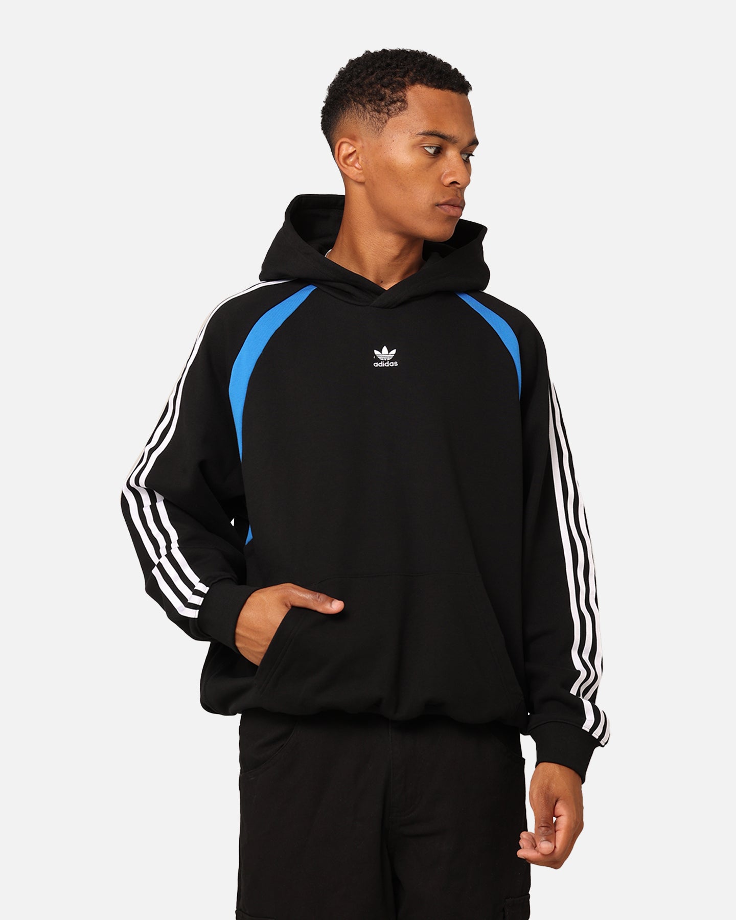 Adidas Oversized Hoodie for Men & Women - Black Cotton Pullover Hooded Sweatshirt | Casual Streetwear for Gym, Lounge & Everyday Wear