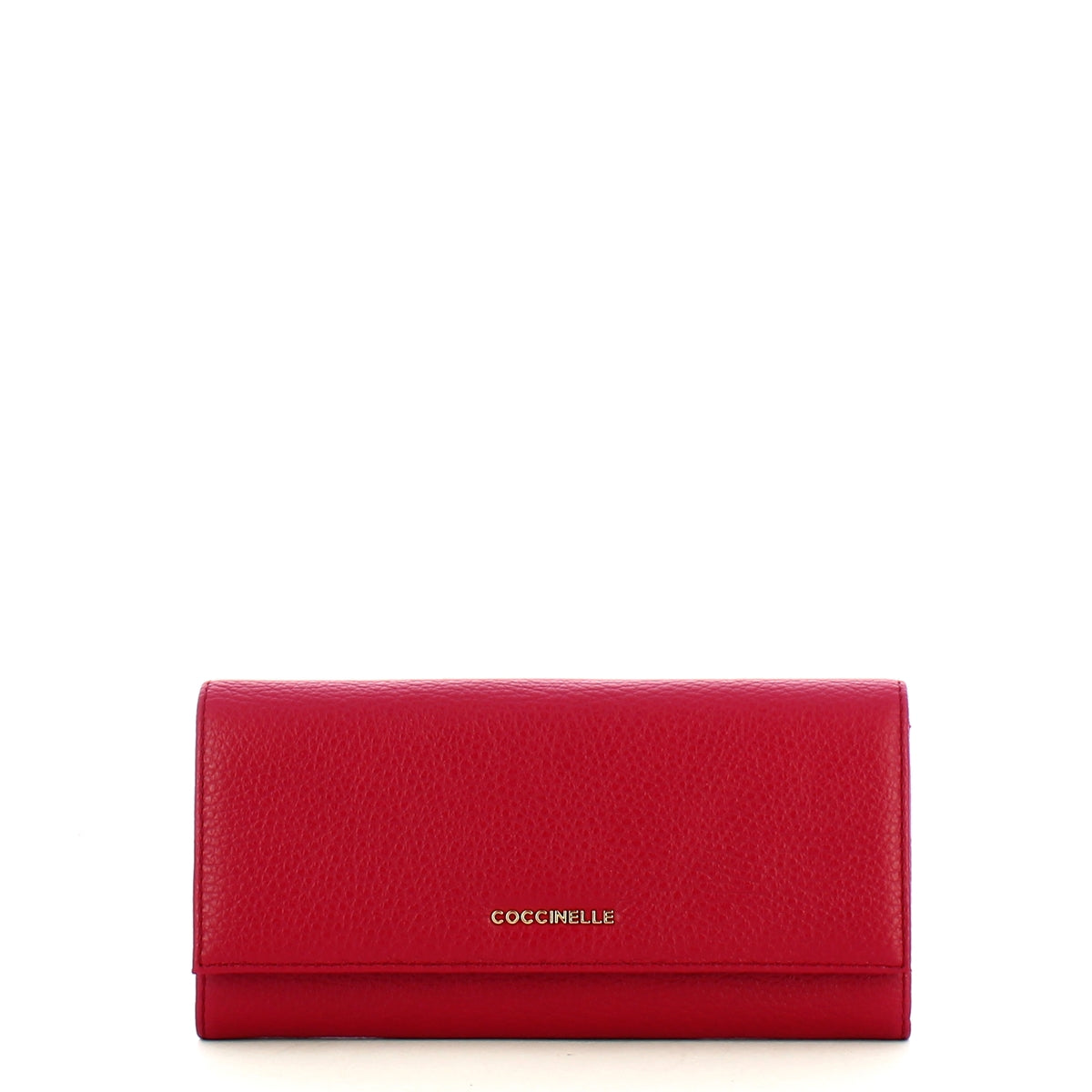 Coccinelle Metallic Soft Sangria Wallet MW5110301 - Stylish Leather Wallet for Women, Perfect for Everyday Use and Gift Giving