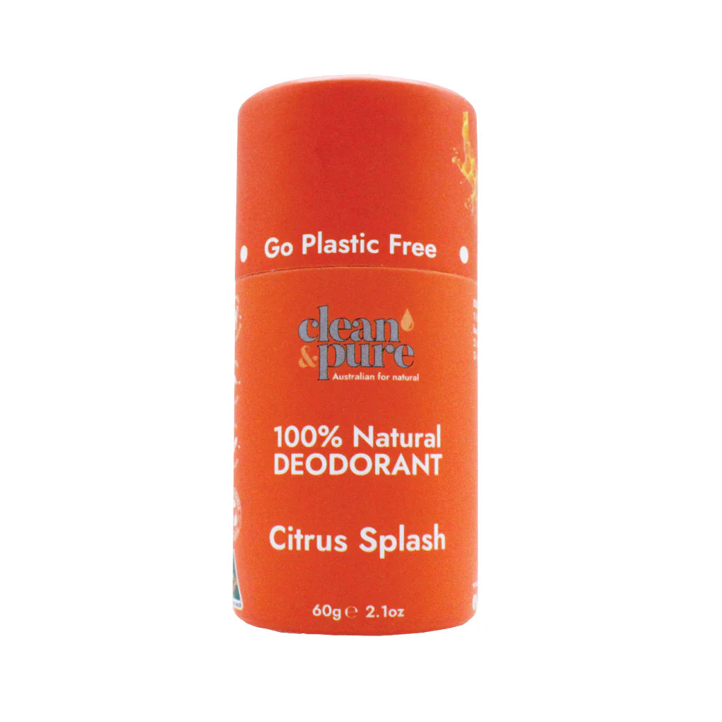 Clean & Pure Citrus Splash Natural Deodorant for Women & Men - Aluminum-Free, Long-Lasting Freshness for Gym, Work & Daily Use