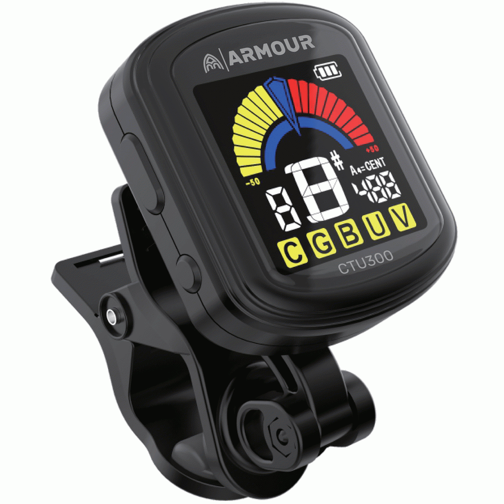 Armour CTU300 Clip Tuner - Professional Guitar Tuner for Accurate Tuning | Perfect for Live Performances, Studio Recording & Practice Sessions
