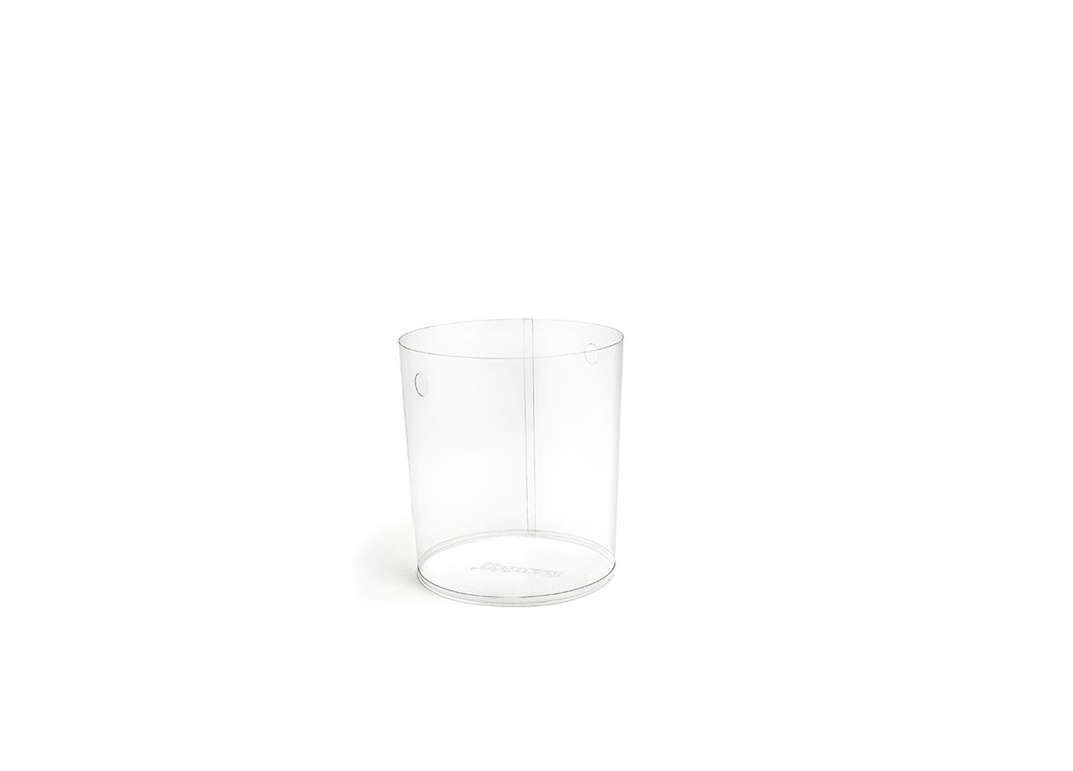 FOH Cylinder Waste Basket Liners - Clear PVC Trash Bags, 8 Gallon, 96 Count - Perfect for Office, Kitchen & Bathroom Waste Disposal