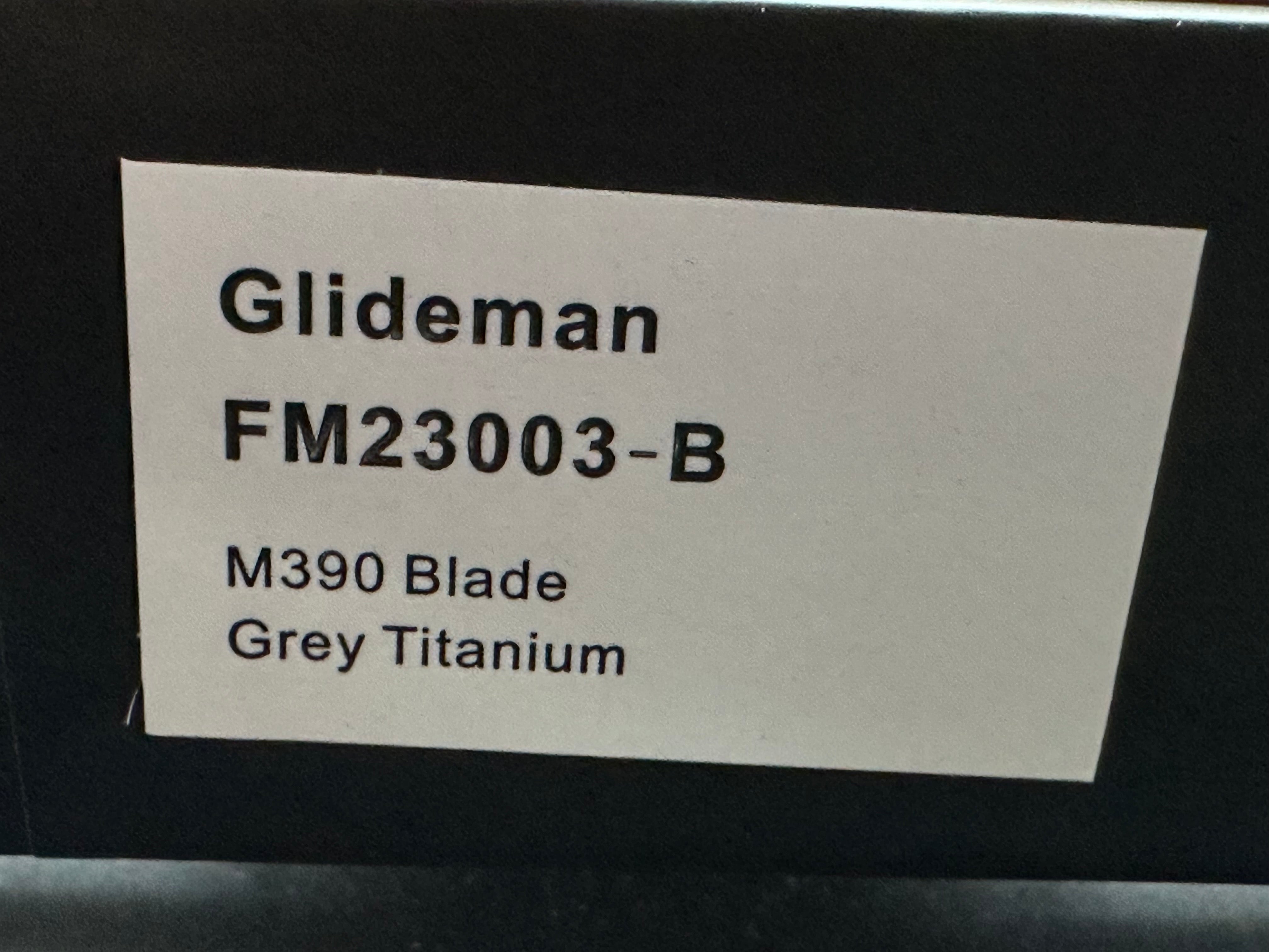 Ferramonster Glideman Titanium Handle with M390 Blade - Premium Folding Knife for EDC, Outdoor Adventures & Survival Gear