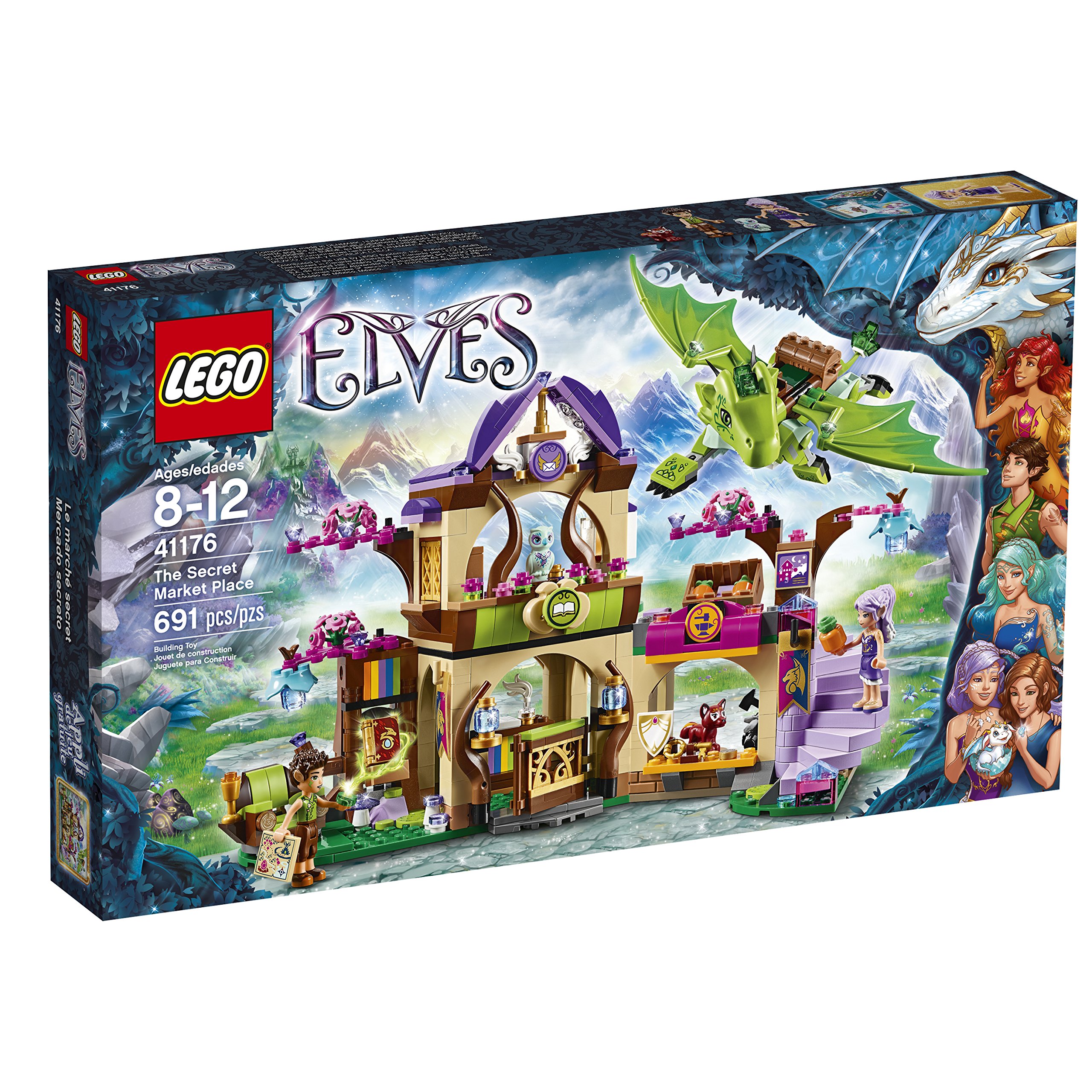 LEGO Elves The Secret Market Place 41176 Building Kit (691 Pieces) - Creative Play & Collectible Toy for Kids Ages 8+ | Perfect for Birthday Gifts & Imaginative Storytelling