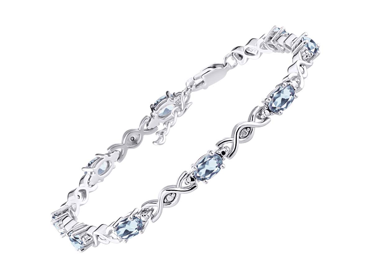Rylos 925 Sterling Silver XOXO Hugs & Kisses Tennis Bracelet for Women - Adjustable 7