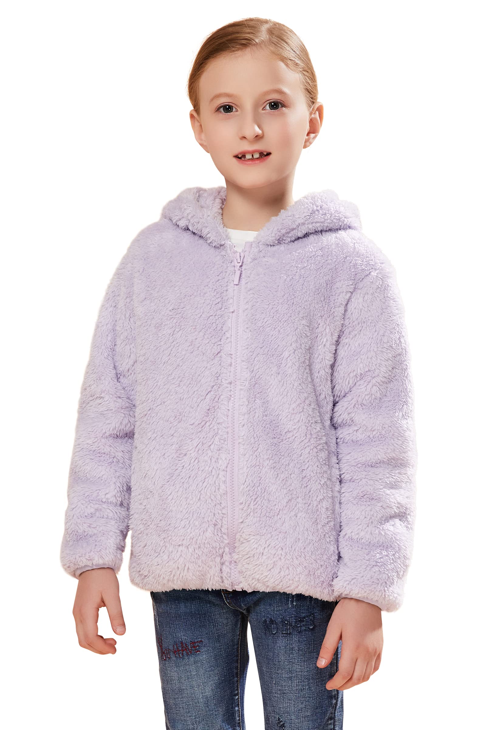 maoo Garden Fleece Jacket for Kids - Boys & Girls Lightweight Sherpa Coat with Full-Zip, Warm Winter Windbreaker for Fall & Spring Outdoor Play | Perfect for School, Playground & Family Outings