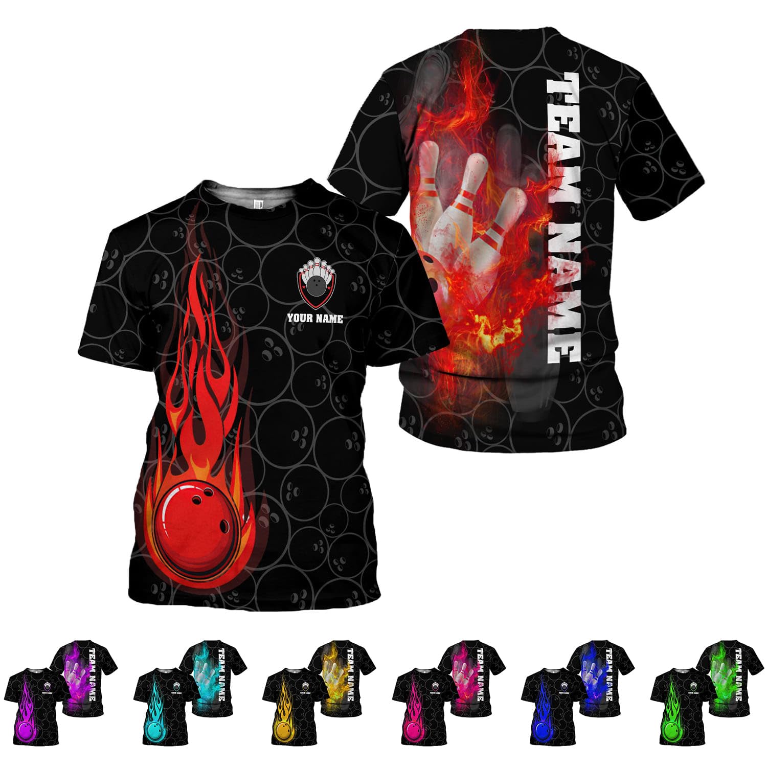 Custom Bowling Shirts with Personalized Names - Unisex Team Bowling Jerseys for Men & Women - Perfect Gift for Bowling Leagues & Tournaments