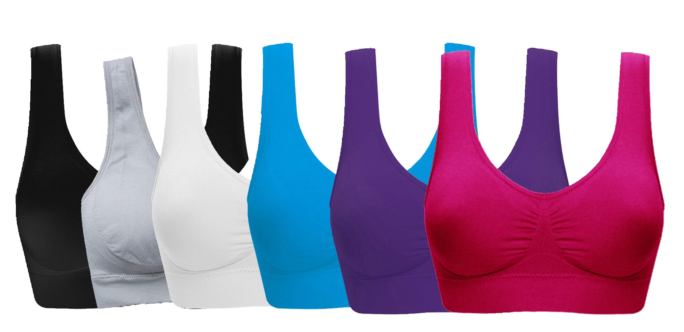 Women's Comfort Workout Sports Bra - Low Impact Yoga & Sleep Support - Breathable Seamless Wireless Bra for Gym, Running, Lounge & Nightwear