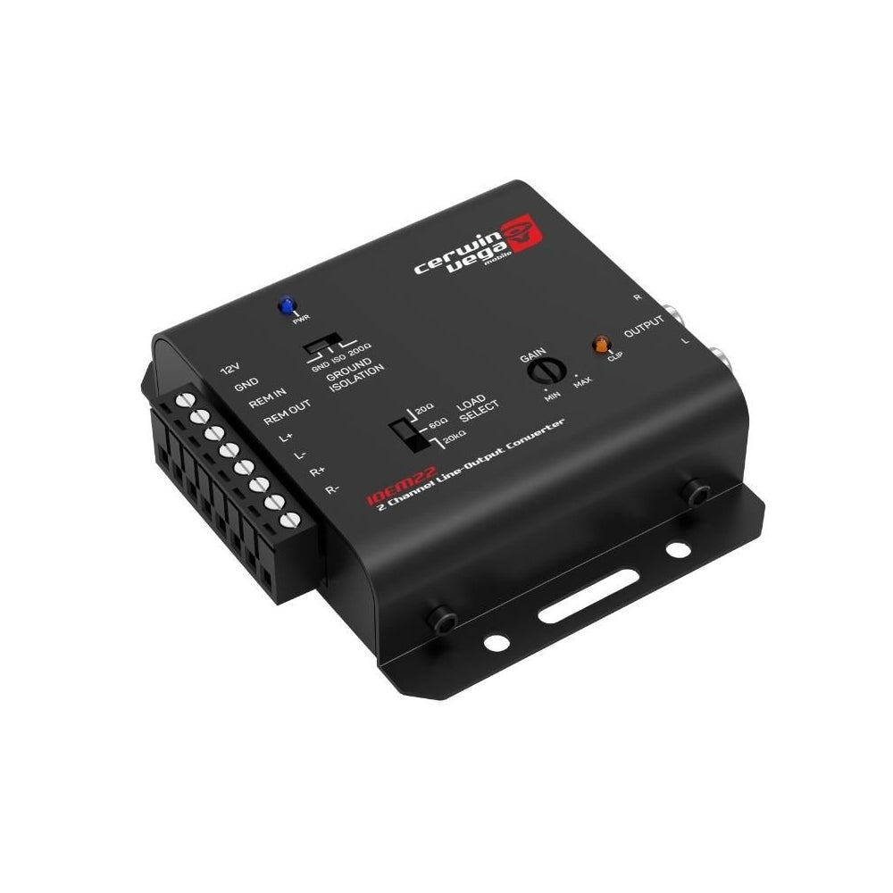 Cerwin Vega IOEM22 2 Channel High Power Line Output Converter - Car Audio System for Amplifier Installation & Speaker Upgrades