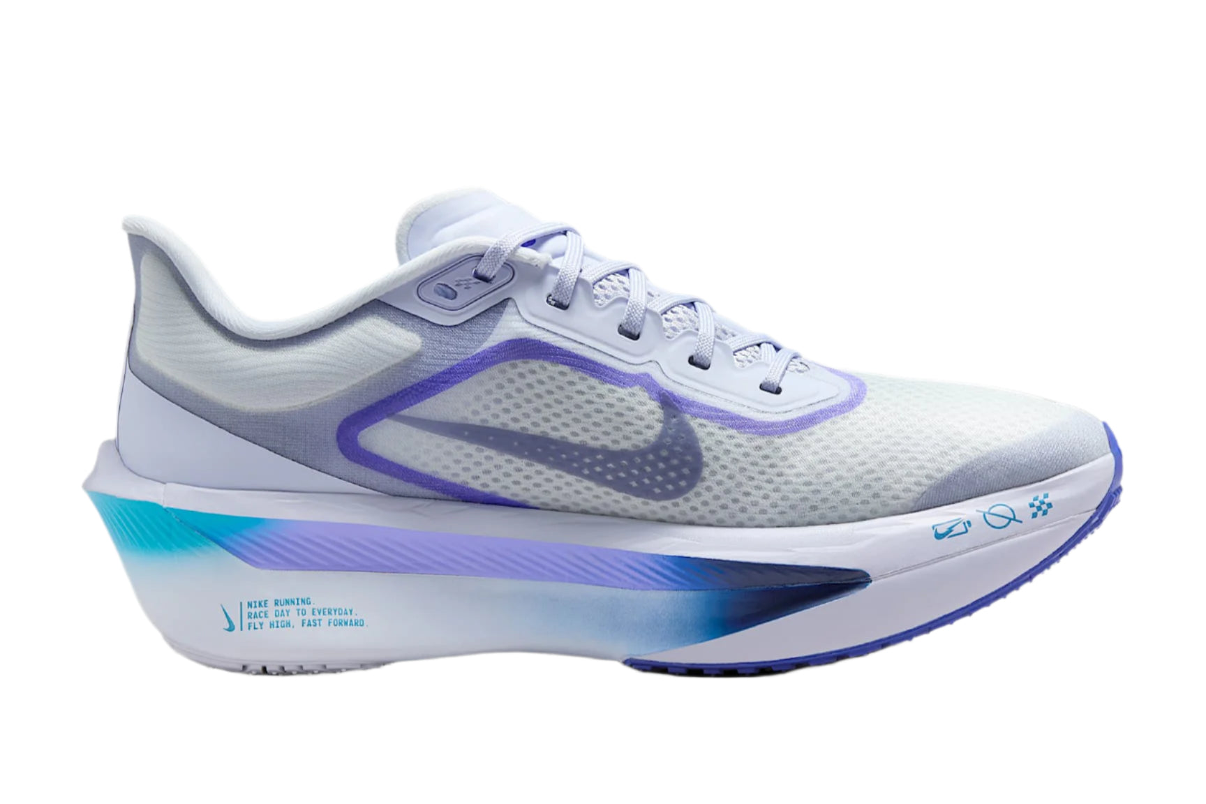 Nike Zoom Fly 6 Women's Running Shoes (B Width) - Ghost/Blue Void/Football Grey | Lightweight Cushioned for Marathon Training & Road Running