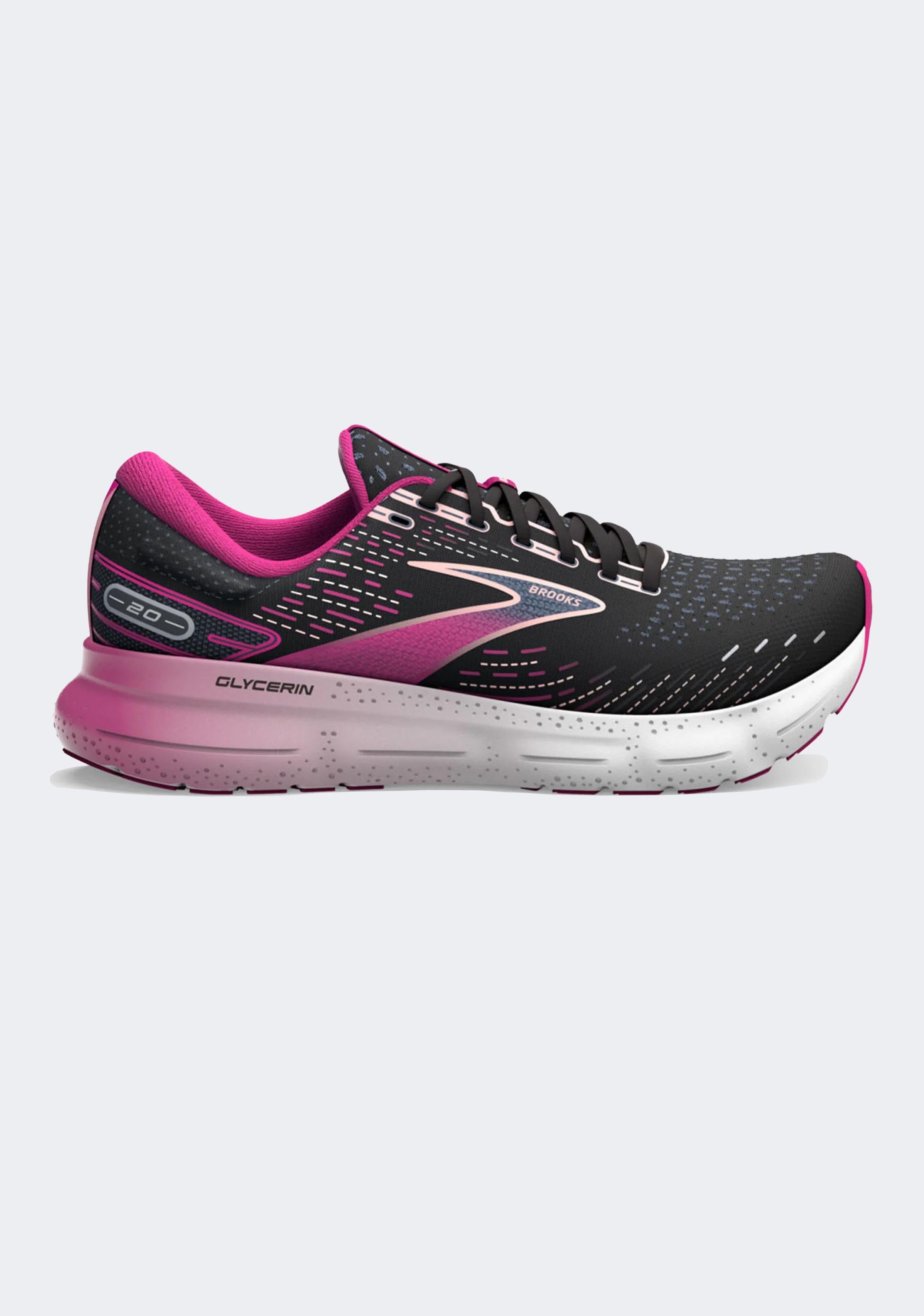 Brooks Women's Glycerin 20 Running Shoes - Cushioned Neutral Support for Long Distance & Marathon Training - Perfect for Road Running, Jogging, and Gym Workouts