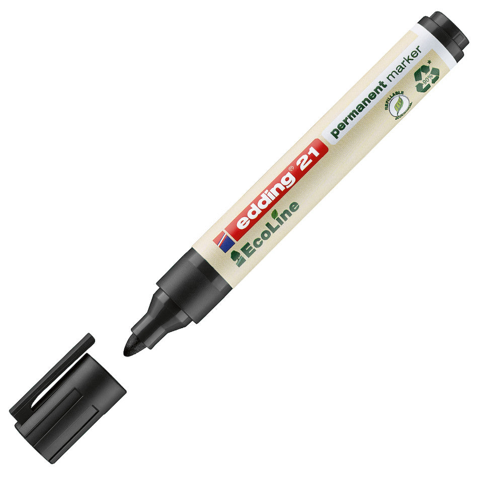 edding EcoLine 21 Permanent Markers - 12 Pack, Non-Toxic, Quick-Drying Ink for Office, School & Home Use - Ideal for Labeling, Crafting & Organizing