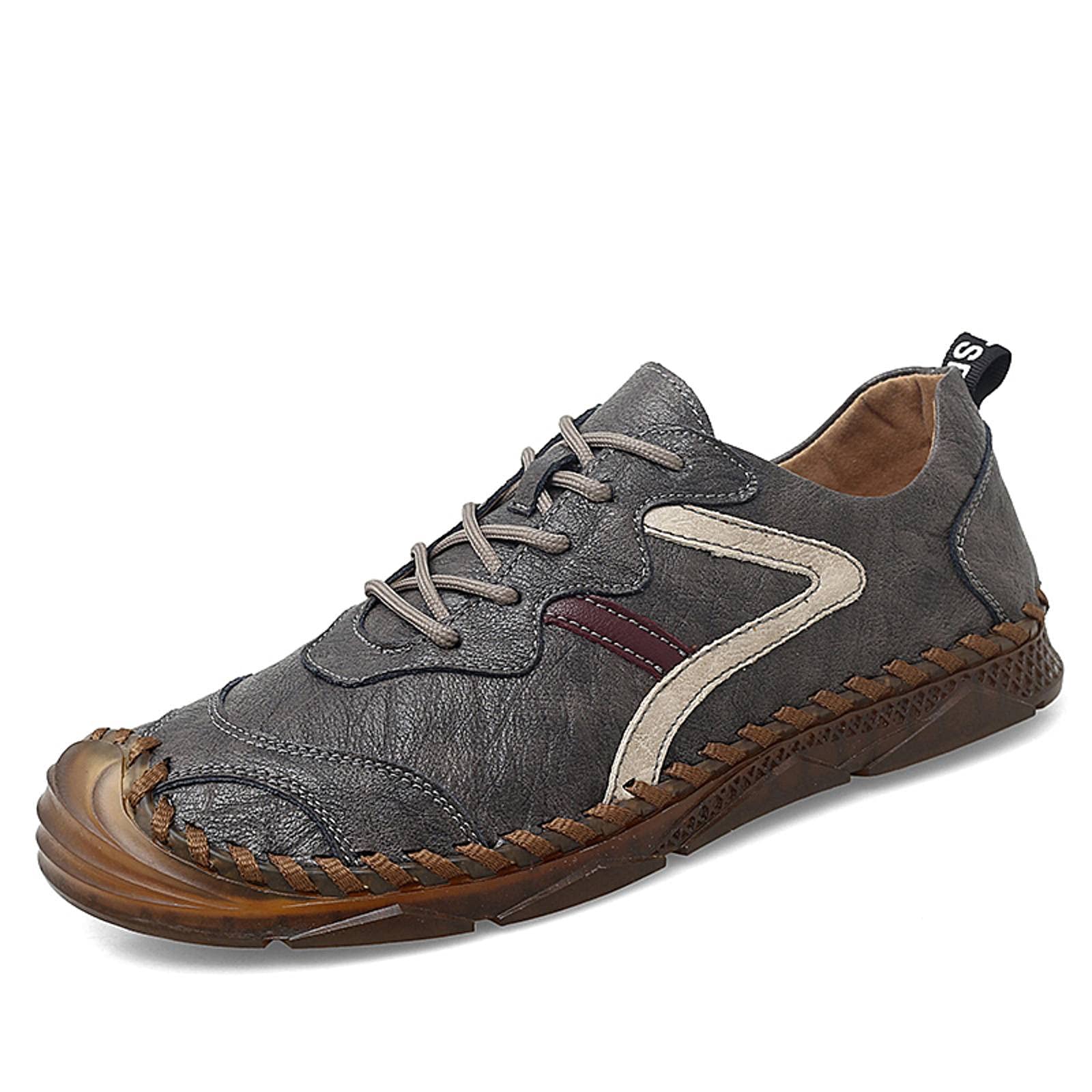 Men's Autumn Loafers - Genuine Leather Moccasins | Italian Style Casual Shoes for Men | Comfortable Flat Shoes for Outdoor Walking & Daily Wear