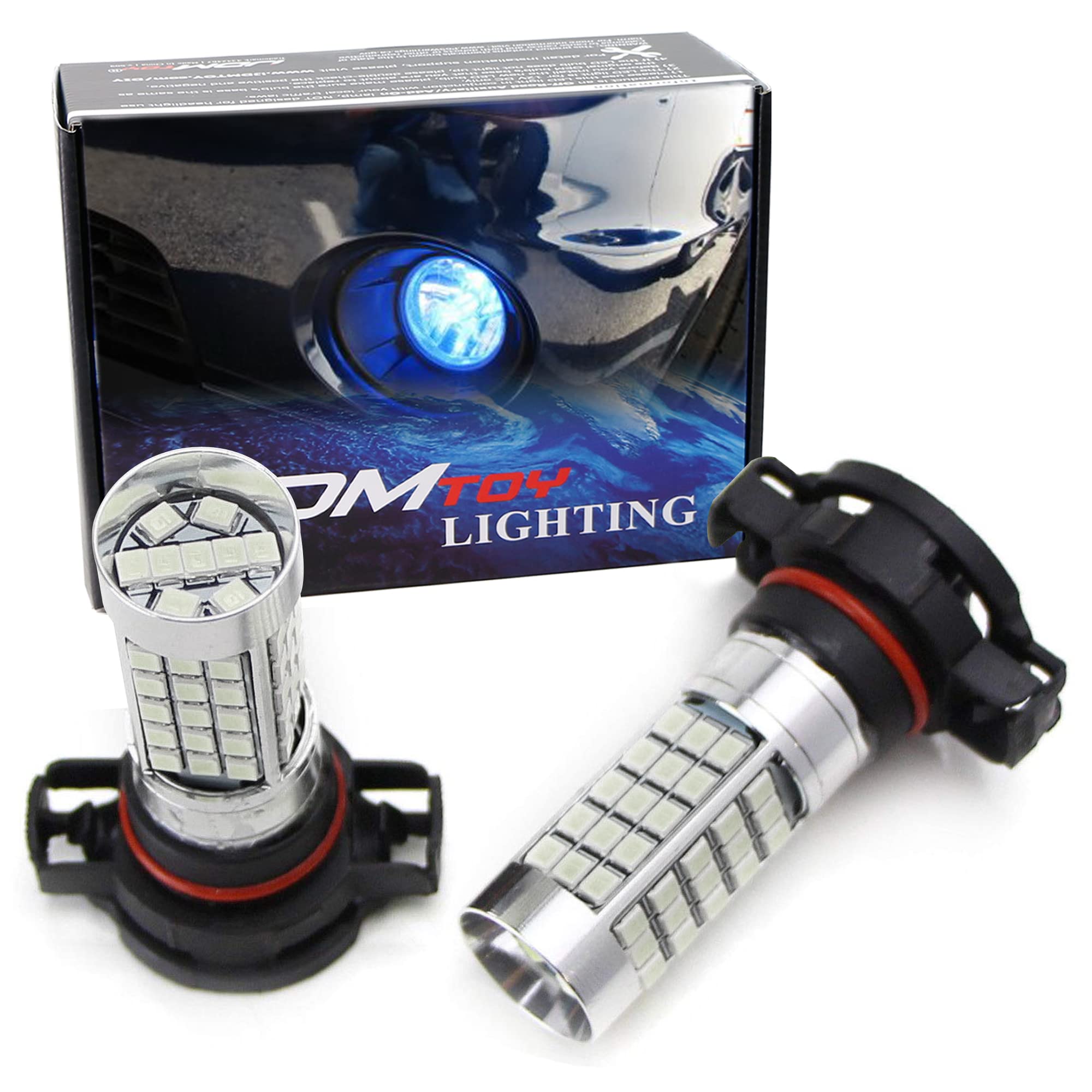 iJDMTOY 69-SMD 5202 LED Bulbs - Ultra Blue Fog Lights & Daytime Running Lamps Replacement - Perfect for Night Driving and Enhanced Visibility