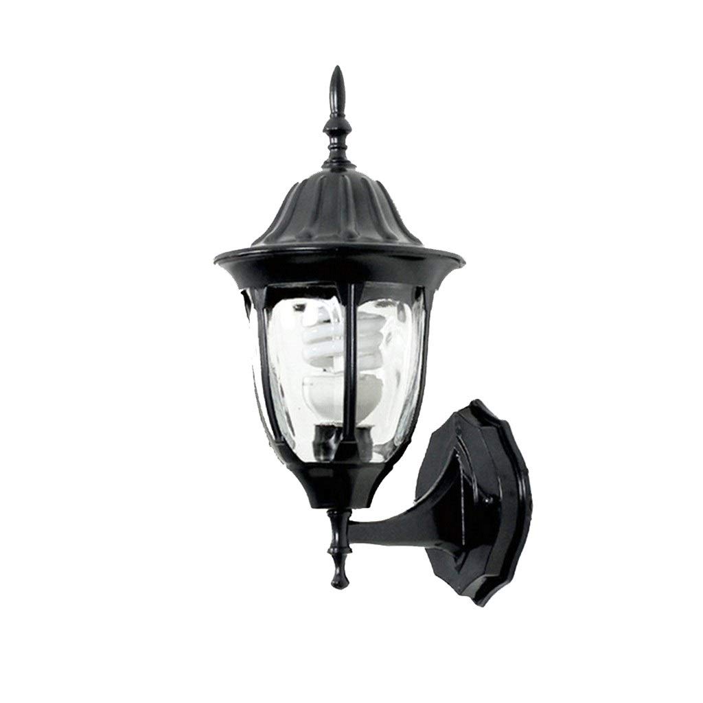 Black E27 Outdoor Wall Light - Waterproof Exterior Wall Lamp for Courtyard, Balcony, Stairs & Aisle - Indoor/Outdoor Use - Perfect for Patio, Garden & Entryway Lighting