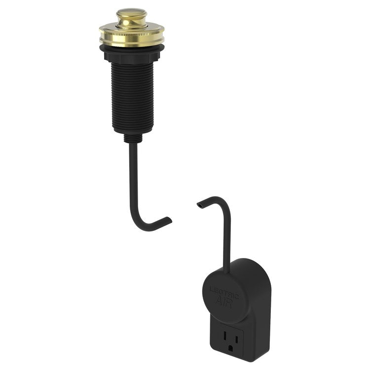 Air Activation Switch Taft Garbage Disposer with Power Adapter - Durable Forever Brass PVD Finish | Perfect for Kitchen Sink Waste Disposal & Food Scrap Management