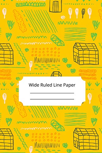 Farm Landscape Theme Wide Ruled Notebook Paper - Nature Inspired Writing Journal for Students & Artists - Perfect for School, Sketching & Creative Writing